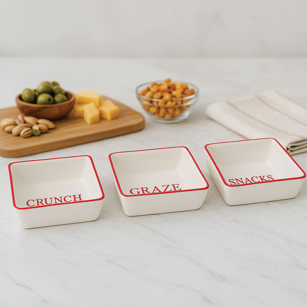 Set of Three Hollywood Snack Dishes