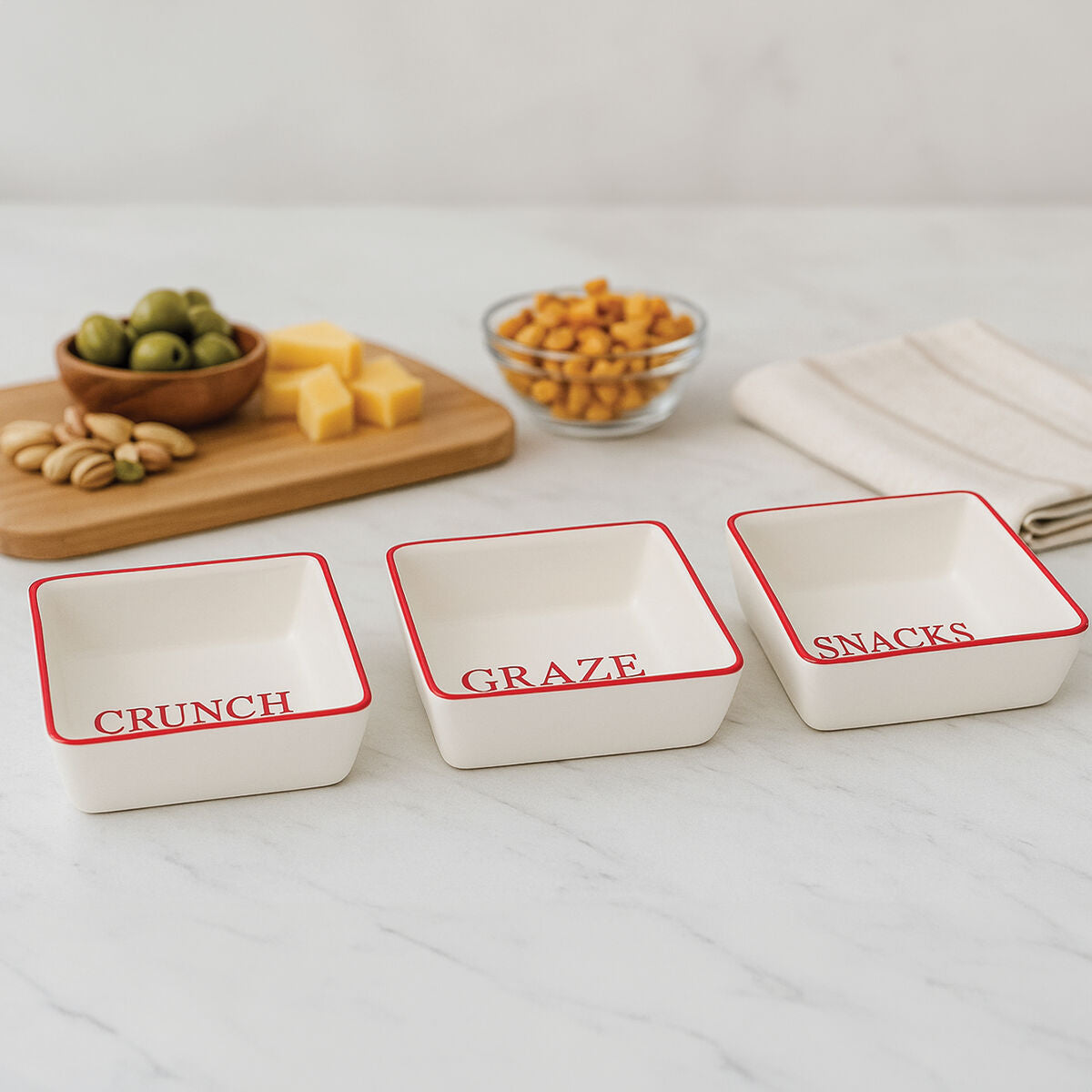Set of Three Hollywood Snack Dishes