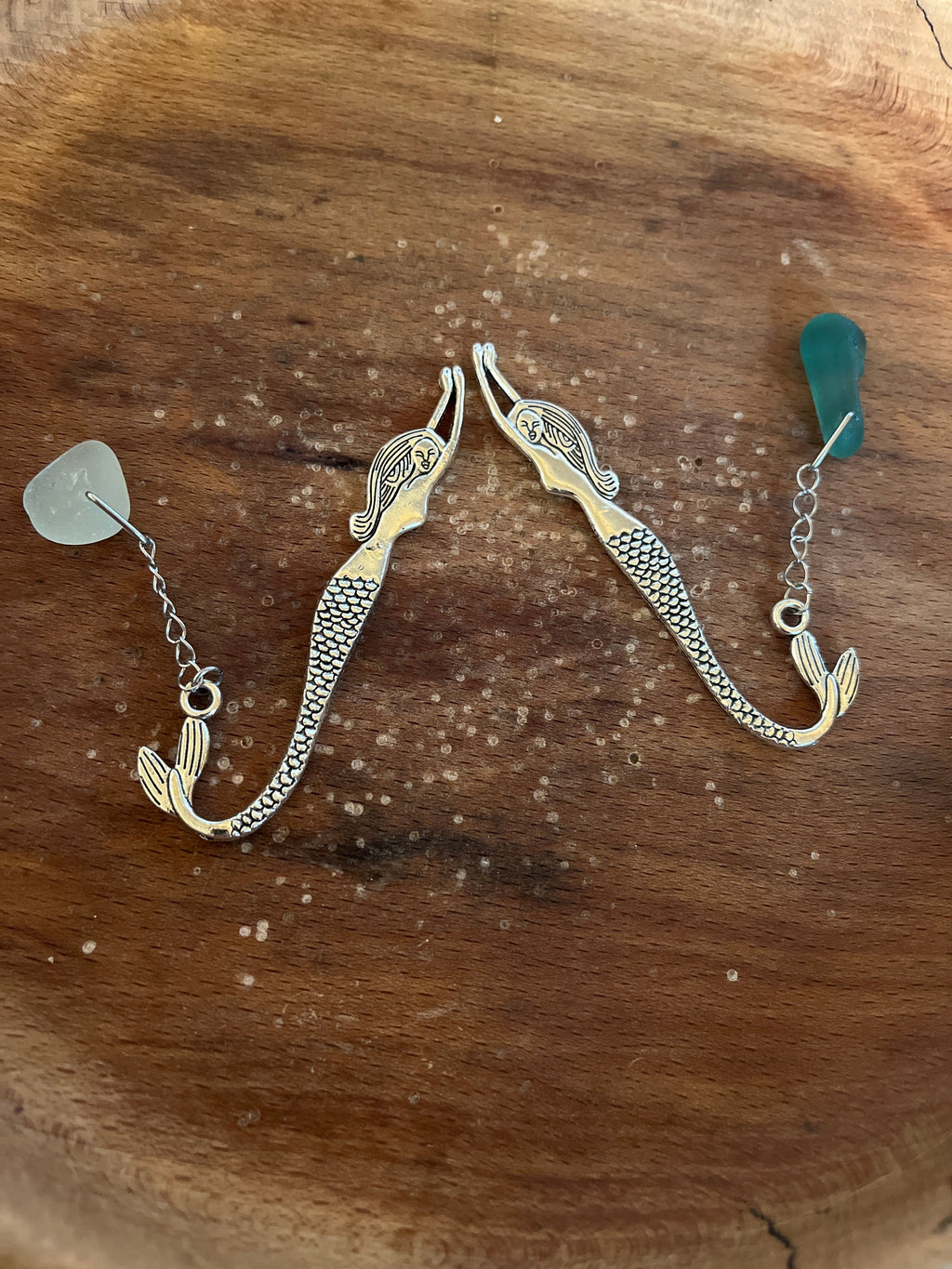 Seaglass Mermaid Tails Bookmark Silver