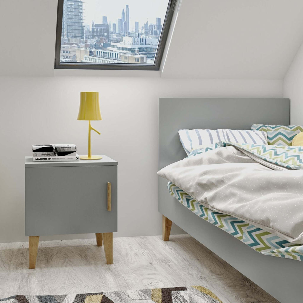 Bedside Table Kubi - Grey