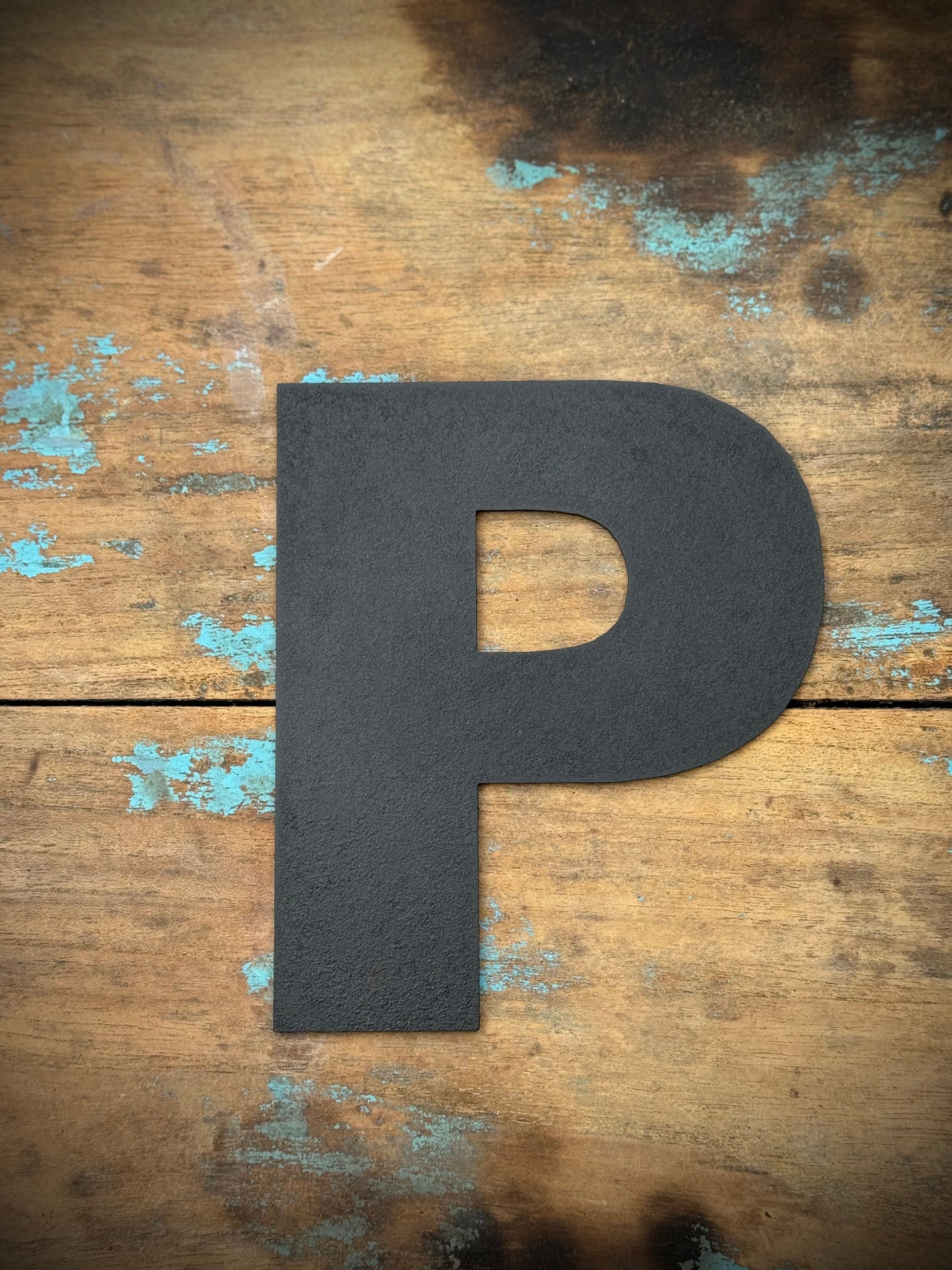 Black Metal Letters 12 inch and 5 inch Rustic Industrial Wall Decor