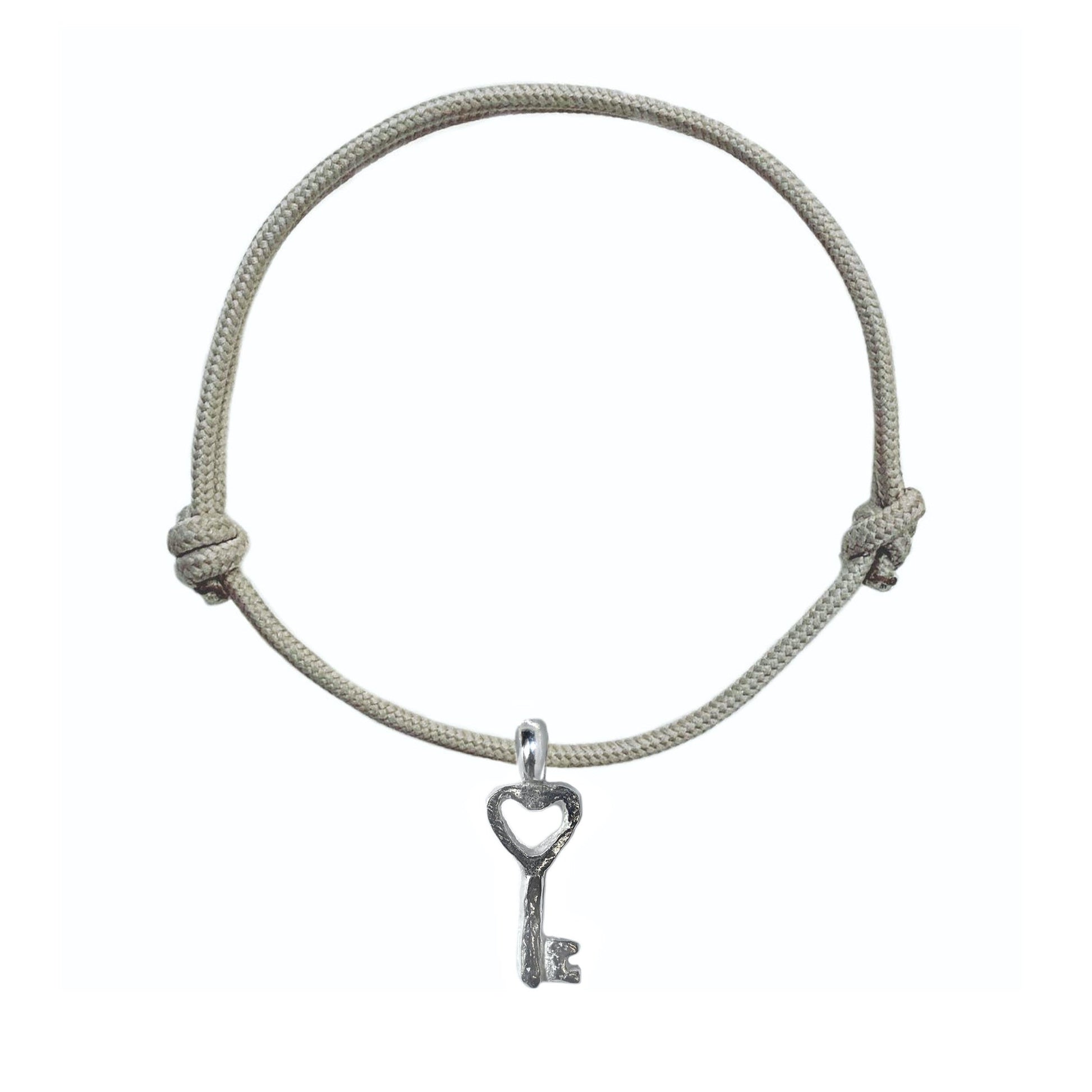 Key to My Heart Charm Rope Bracelet