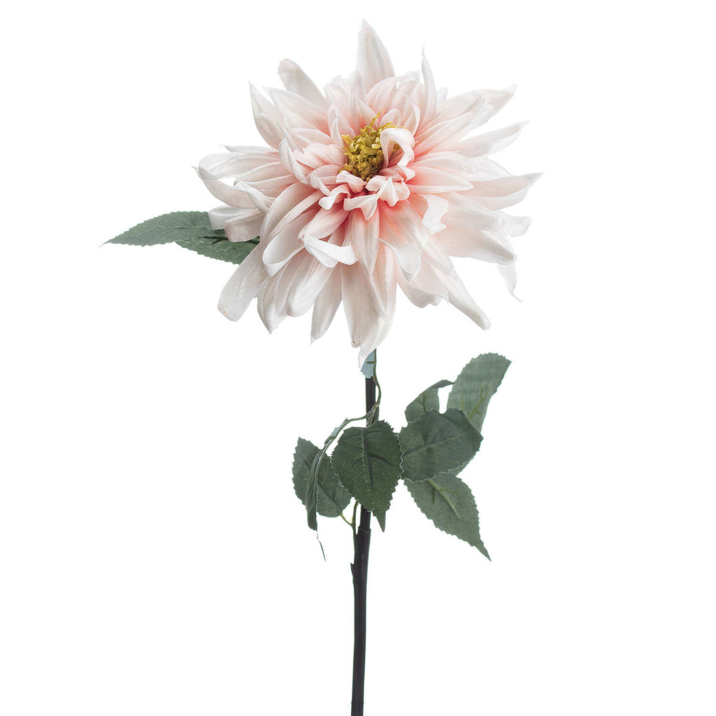 Soft pink artificial dahlia stem with lifelike petals, 70cm tall, for elegant home decor by sostter at brixbailey.com