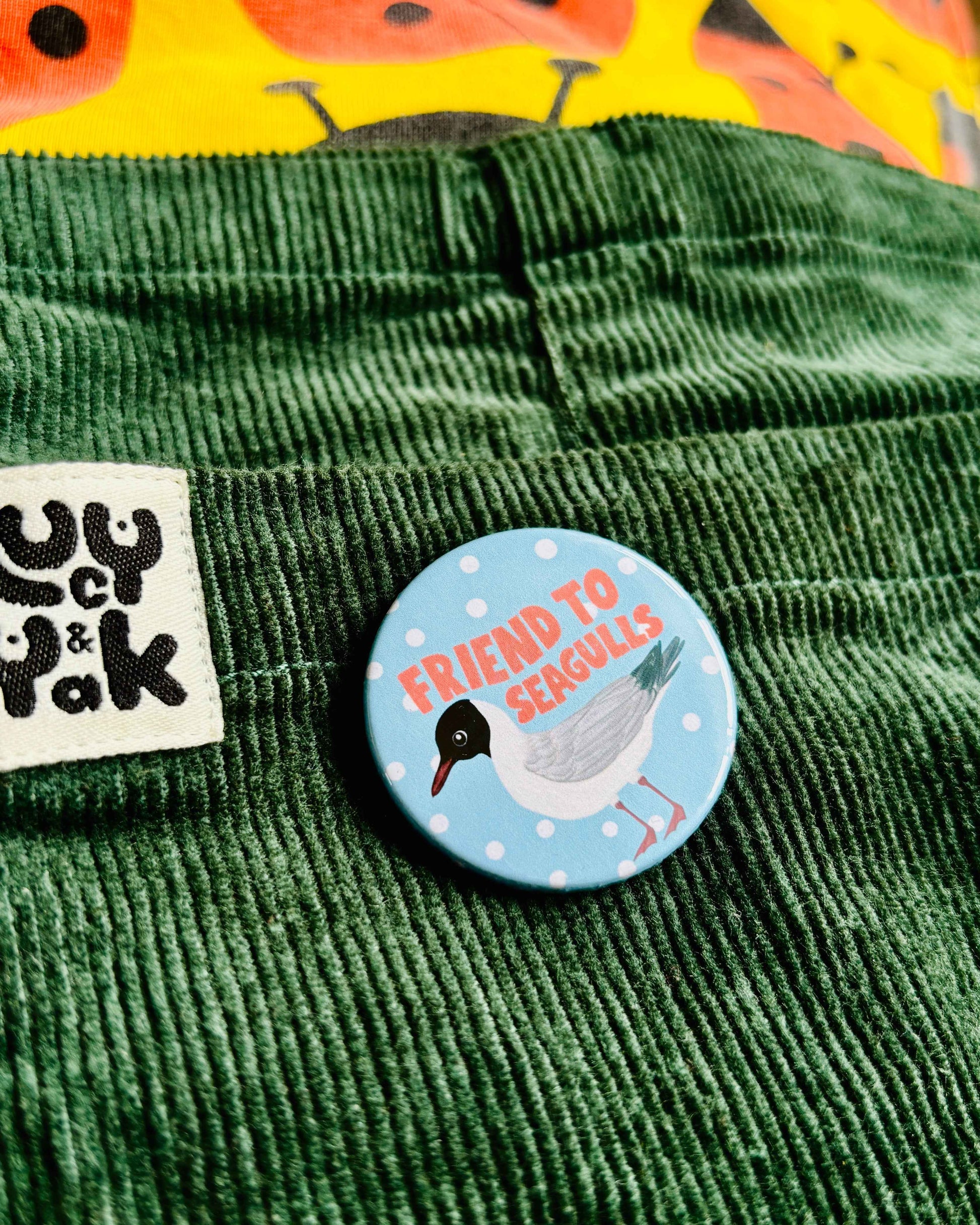 Friend to Seagulls 38mm Badge Magnet