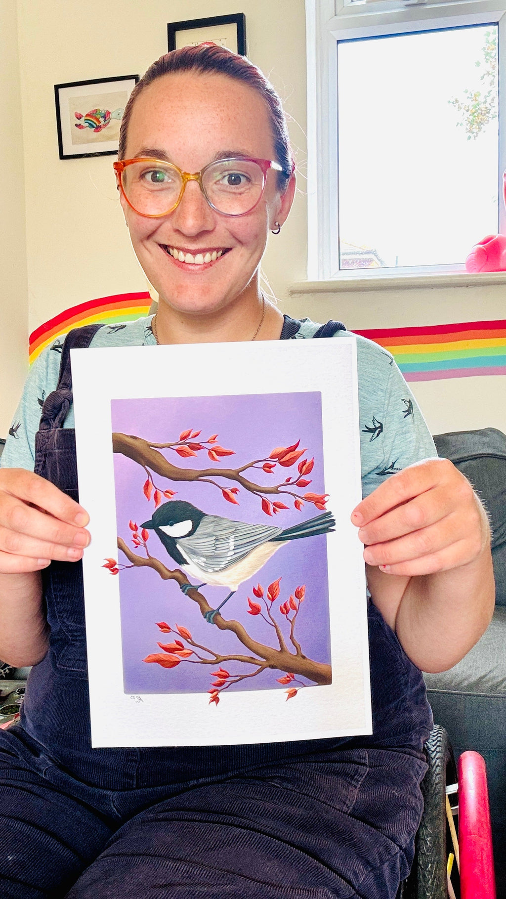 Coal Tit Autumn Art Print