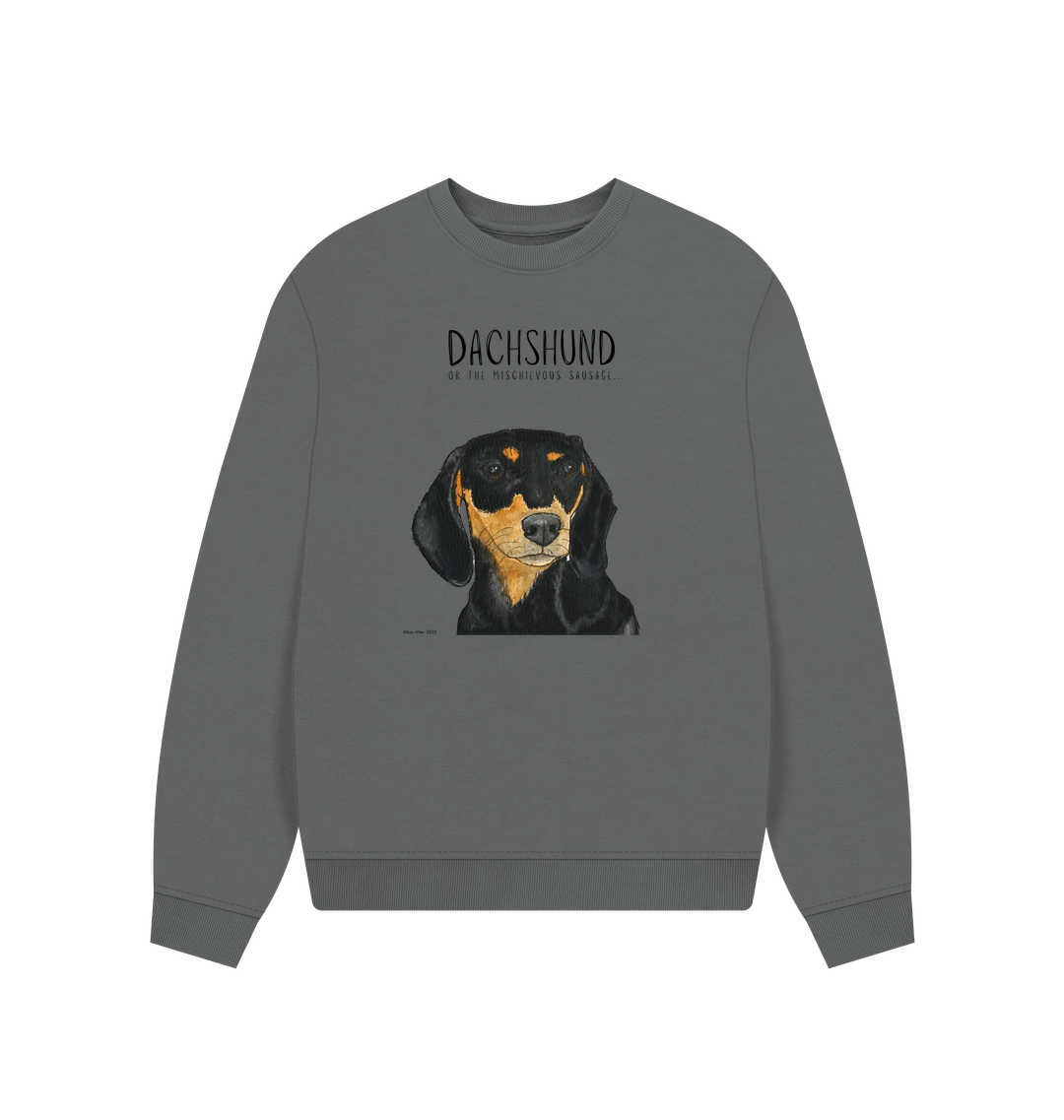 Black and Tan Dachshund Oversized Sweatshirt