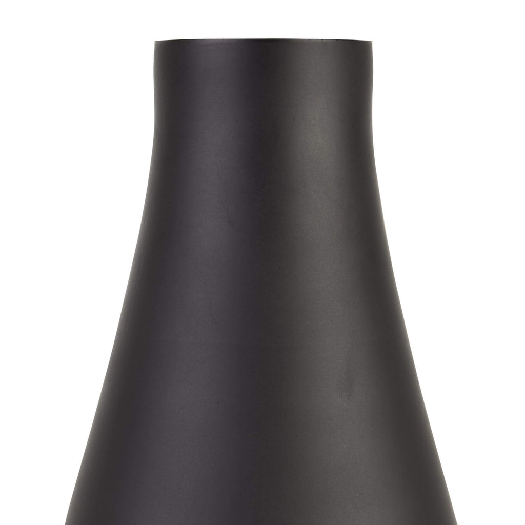 Hand-blown matte black glass vase, minimalist slender silhouette for modern floral arrangements or standalone decor. by Sostter at brixbailey.com