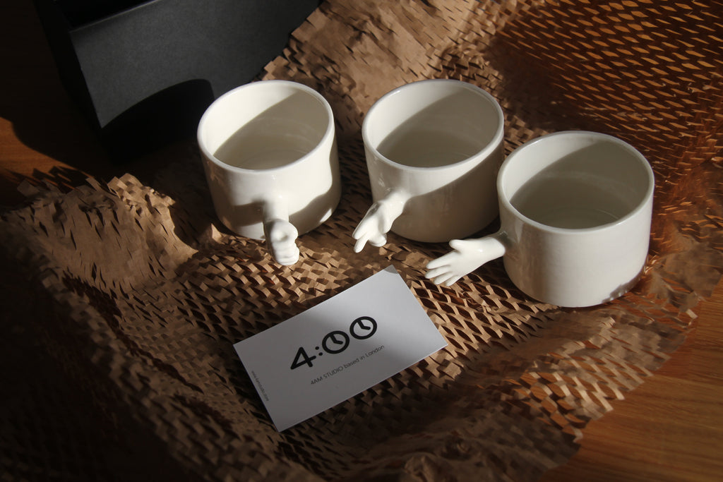 Rock Paper Scissors Porcelain Cup Set