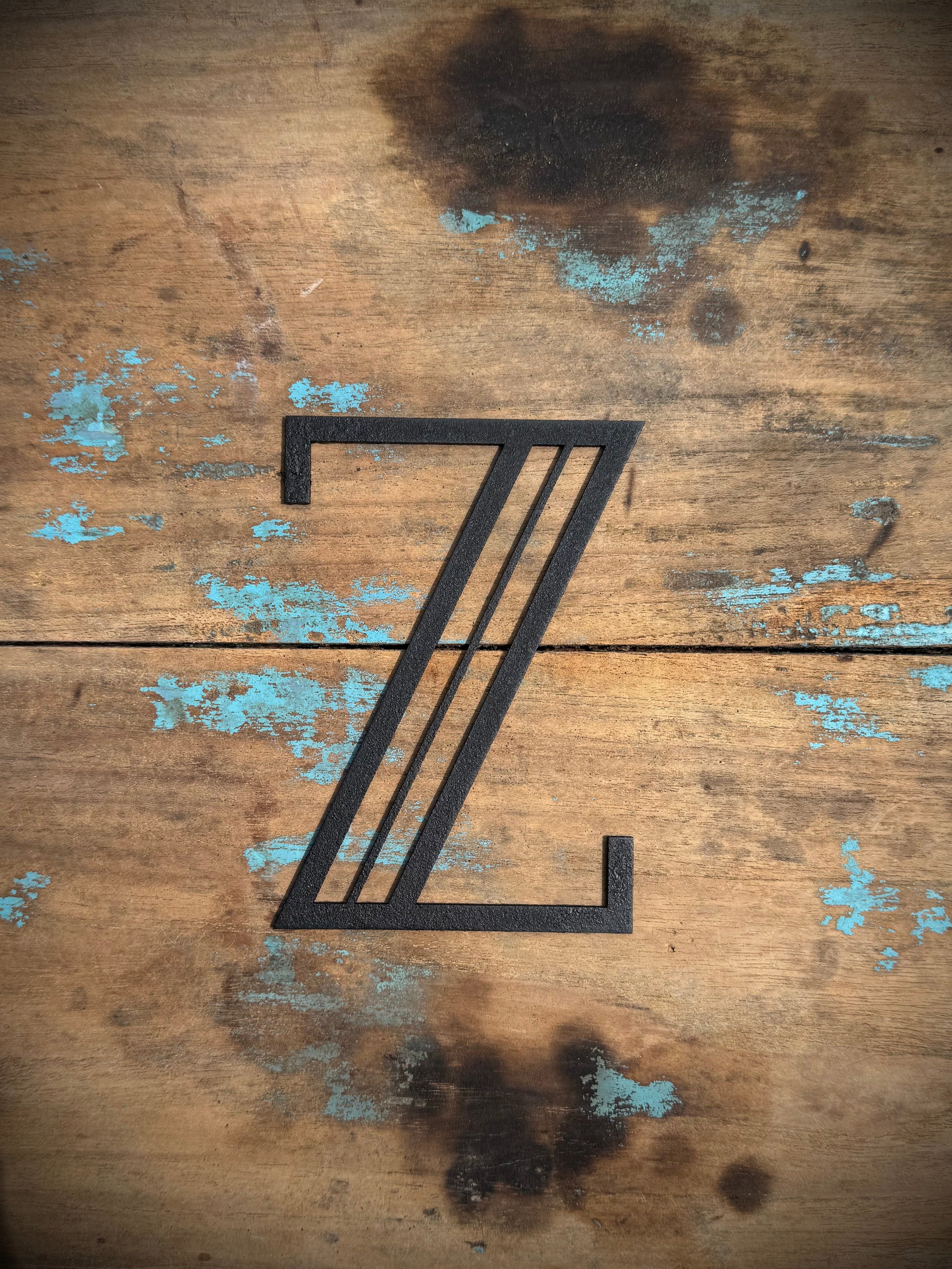 Black Art Deco Metal Letters and Numbers 5 inch or 12 inch