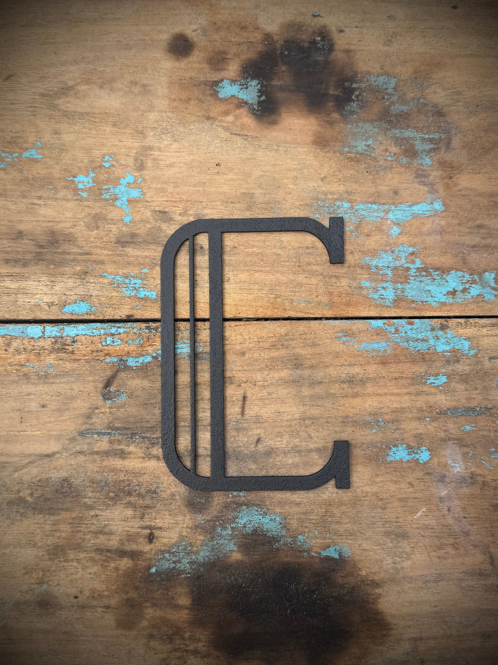 Black Art Deco Metal Letters and Numbers 5 inch or 12 inch