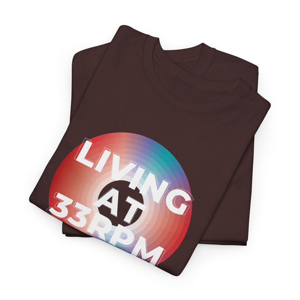 Living at 33rpm Men's Vinyl T-Shirt
