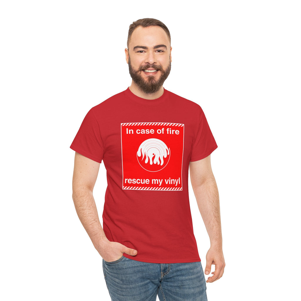 In Case of Fire Save My Vinyl T Shirt