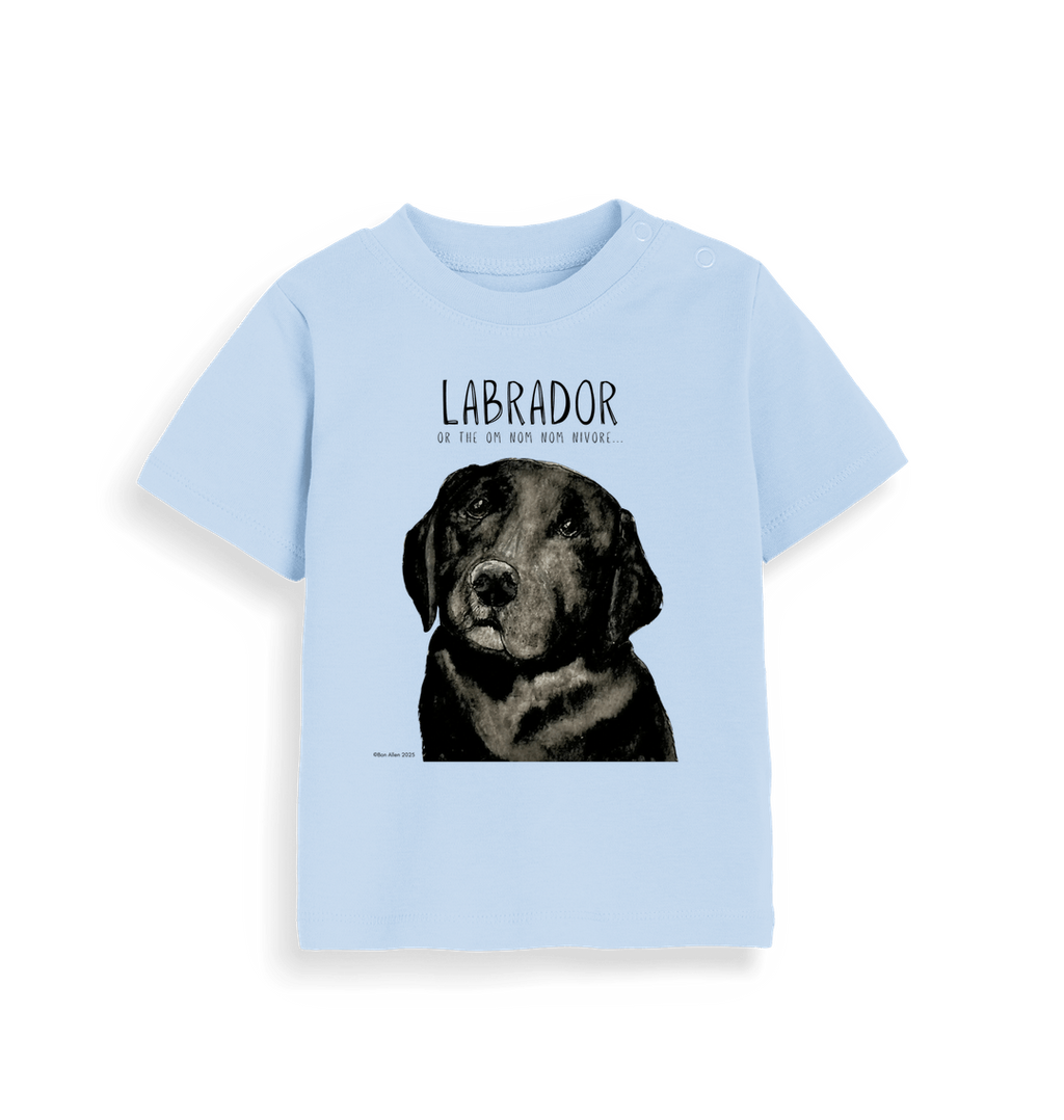 Tiny Tummy Big Appetite Baby Black Labrador Tee