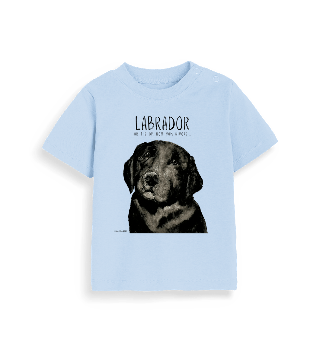 Tiny Tummy Big Appetite Baby Black Labrador Tee