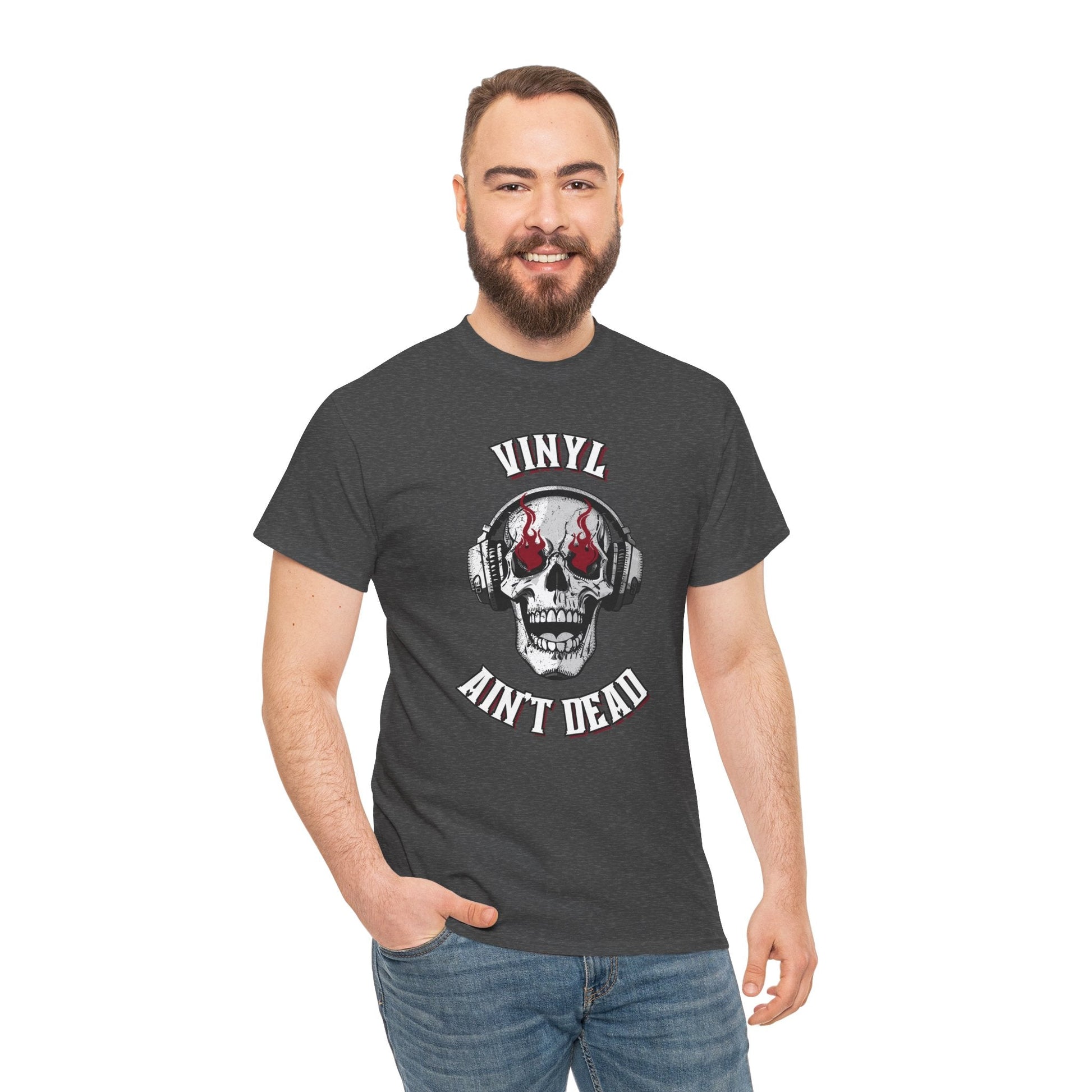Vinyl Ain't Dead Skull Men's T-Shirt