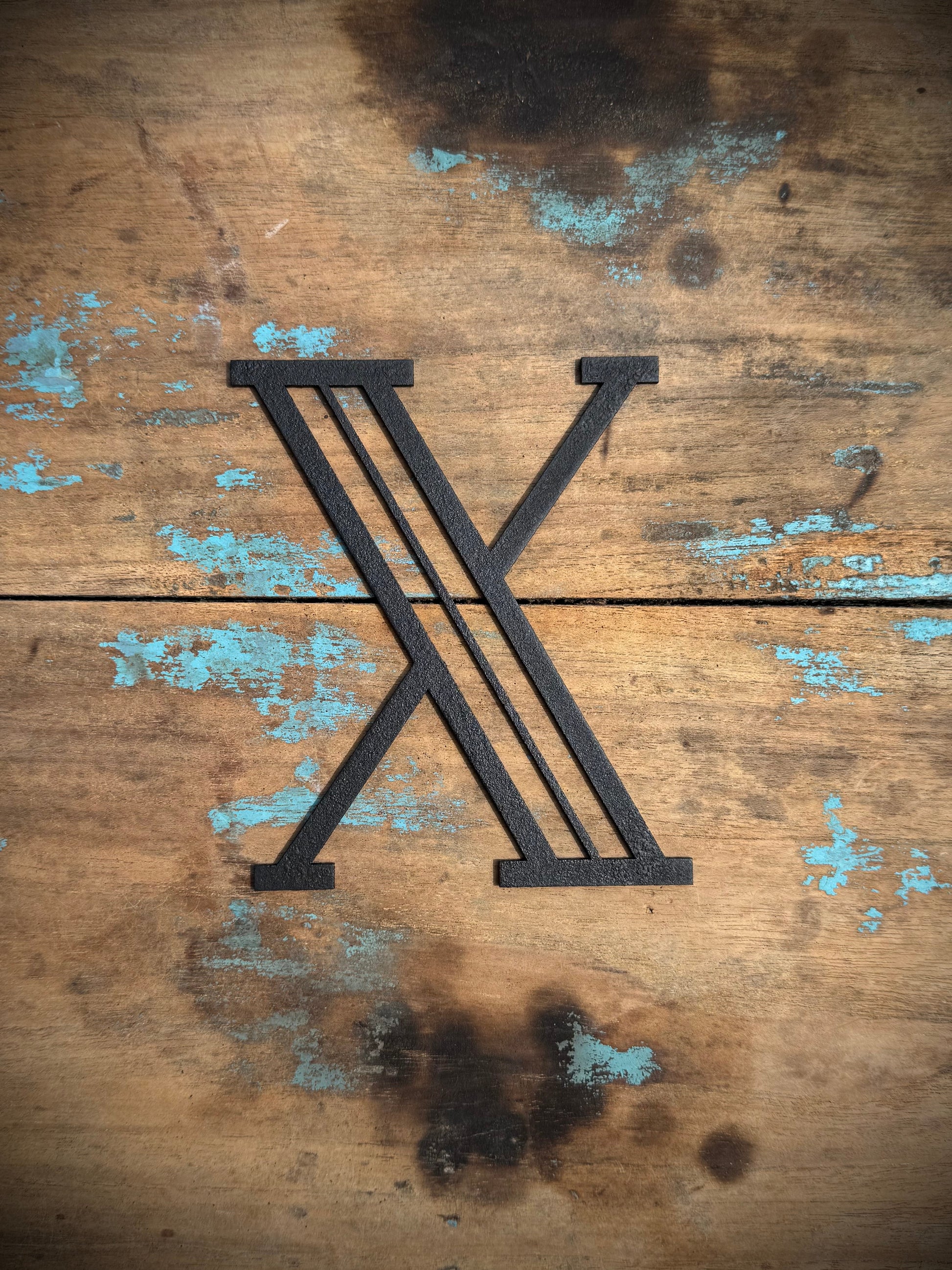 Black Art Deco Metal Letters and Numbers 5 inch or 12 inch