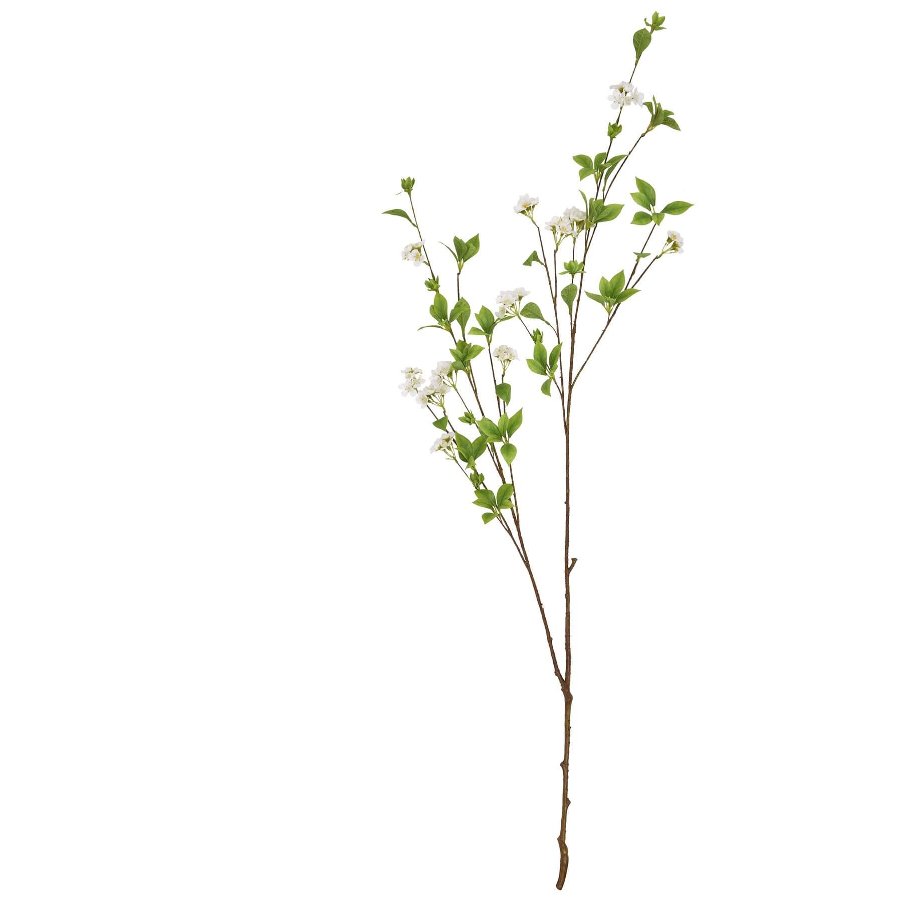 Lifelike mock orange spray with glossy green leaves and delicate white petals, 53-inch artificial floral decor by Sostter at brixbailey.com
