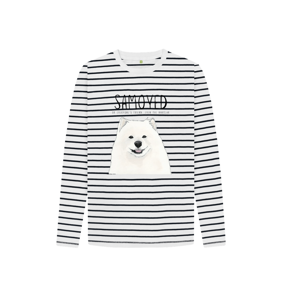 Kids Samoyed Breton Striped Long Sleeve Shirt