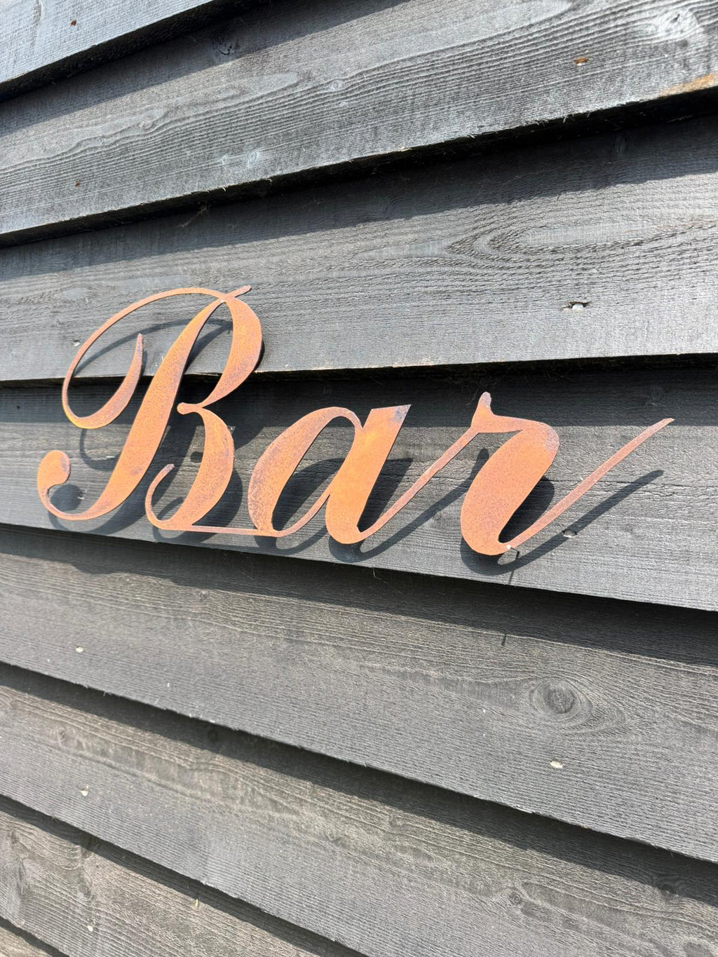 Rusty Metal Bar Sign for Home and Garden