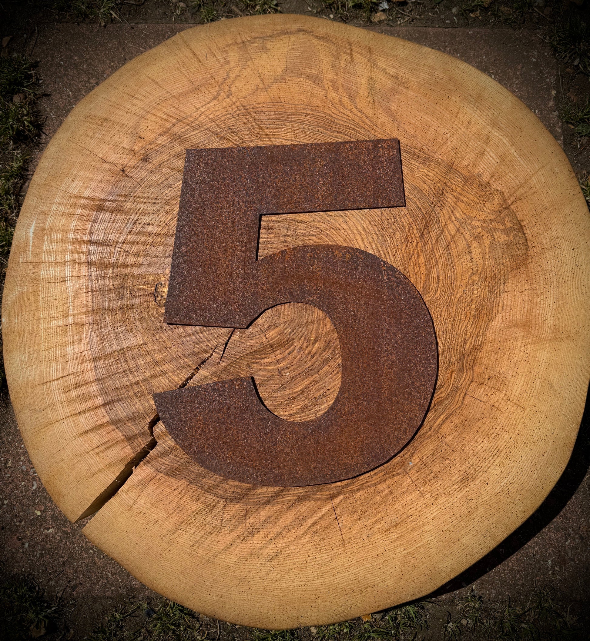 12 Inch Rusty Metal Letters A-Z 0-9