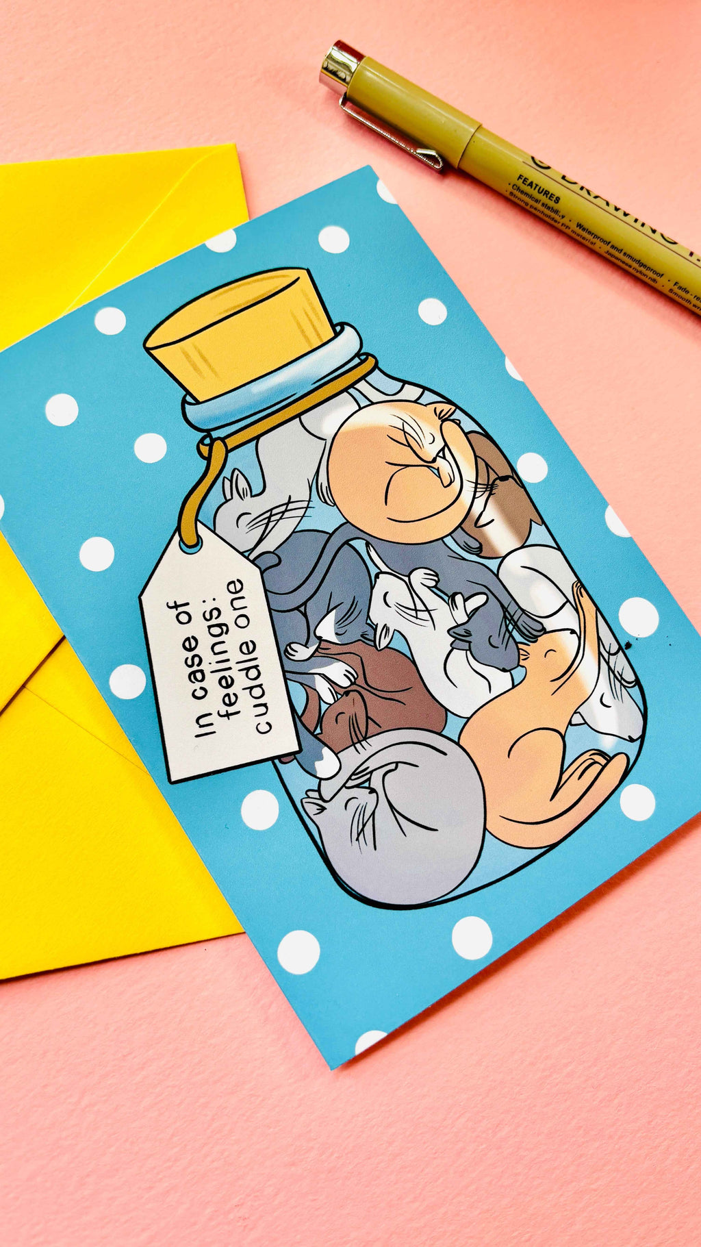 Emergency Cats Care Package Blank Art Card