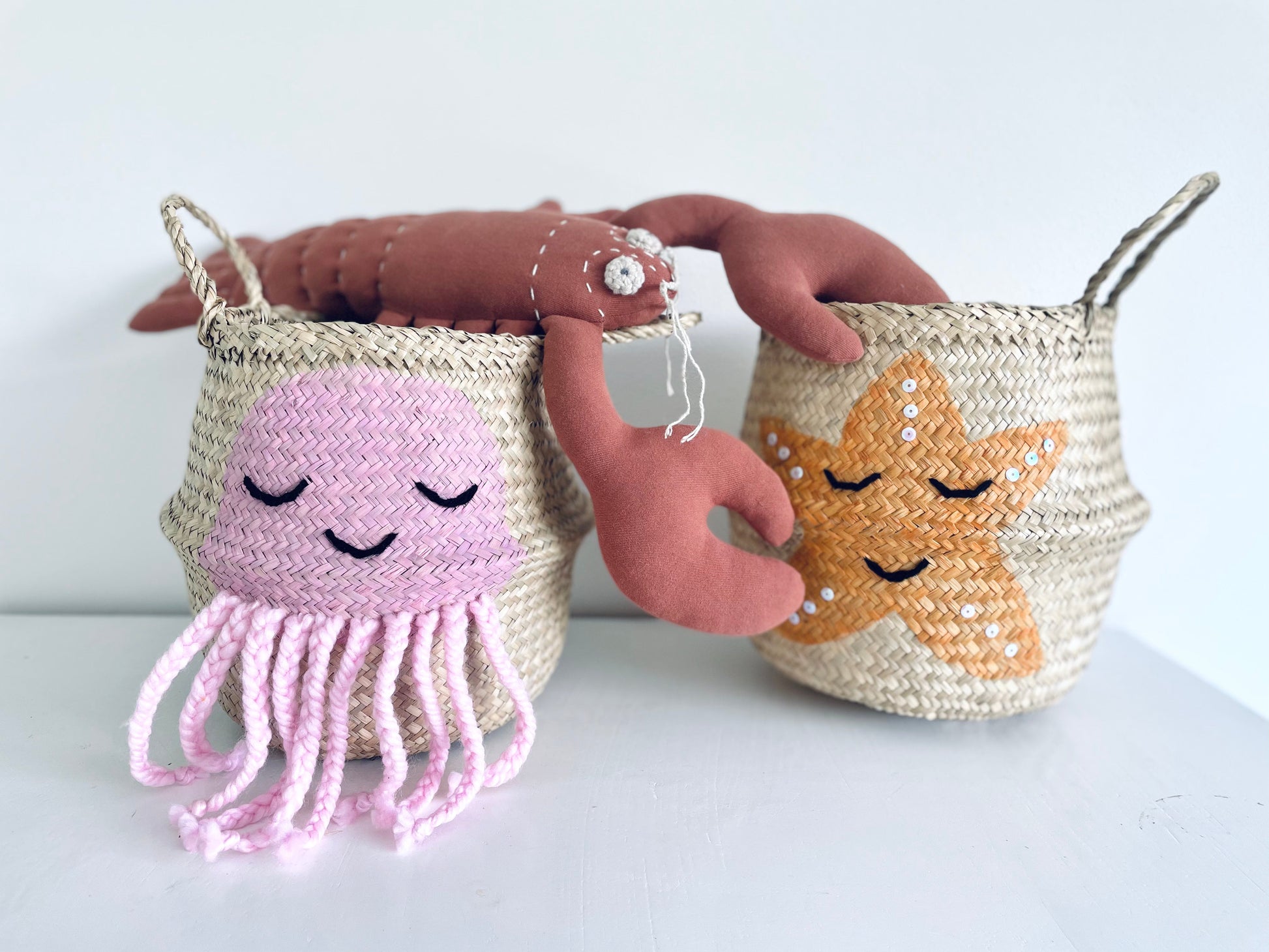 Blue Jellyfish Basket - Small