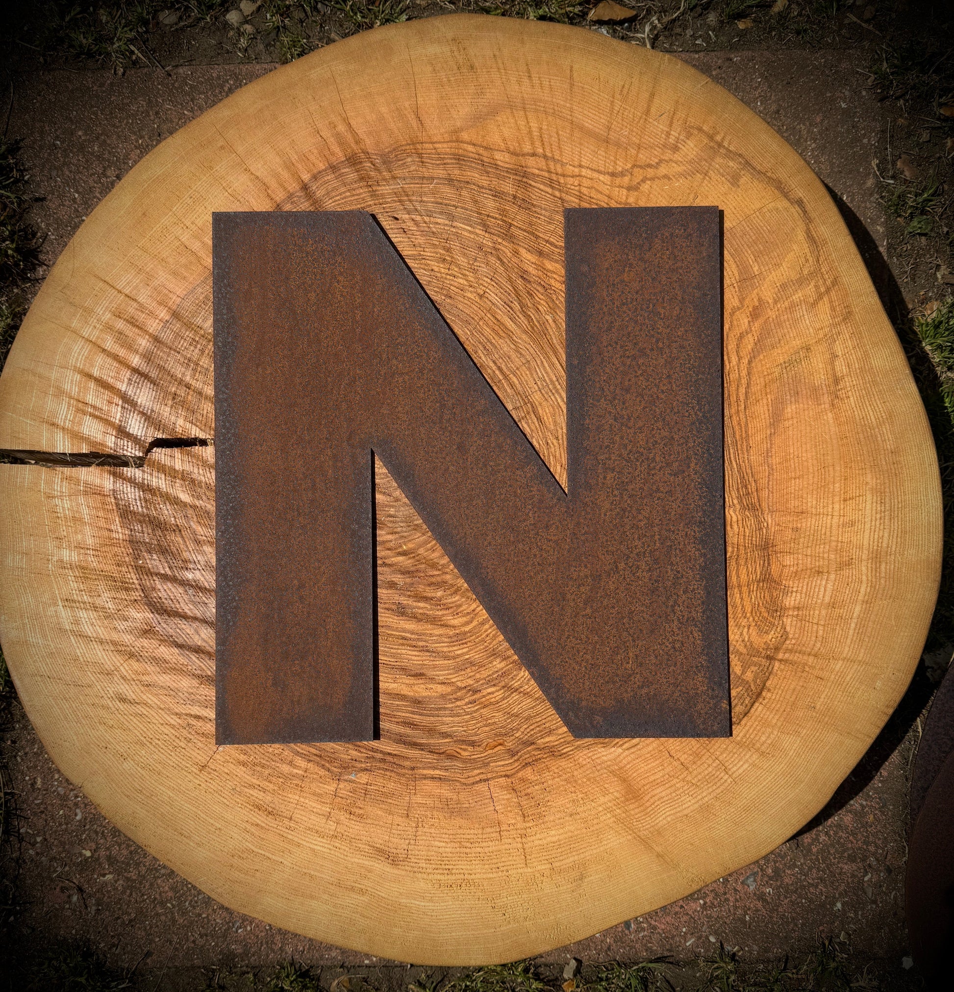 12 Inch Rusty Metal Letters A-Z 0-9