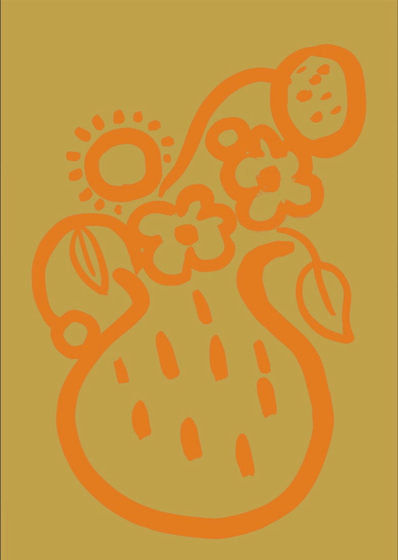 Yellow and Orange Vase Print
