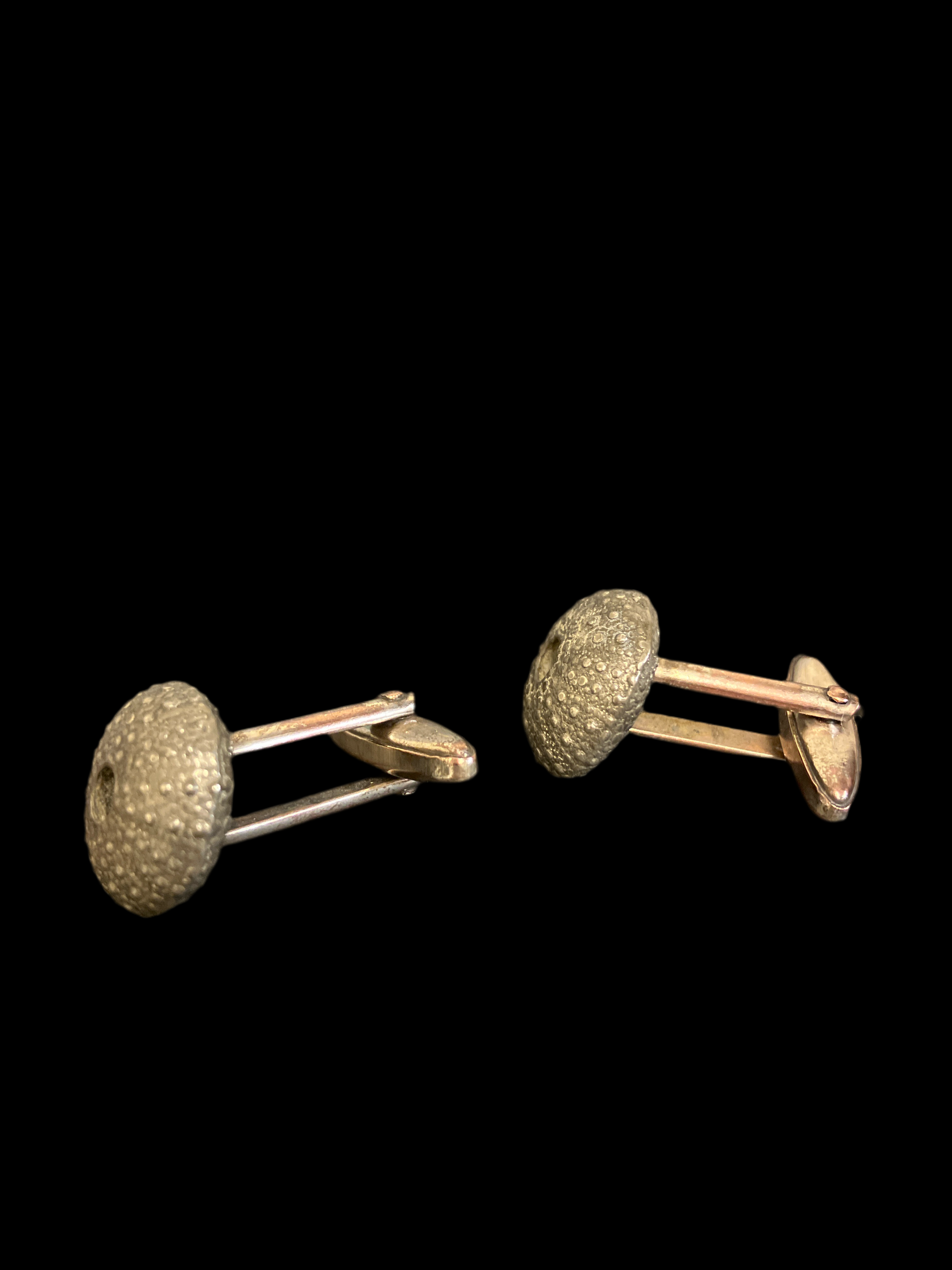 Sea Urchin Cufflinks in Pewter