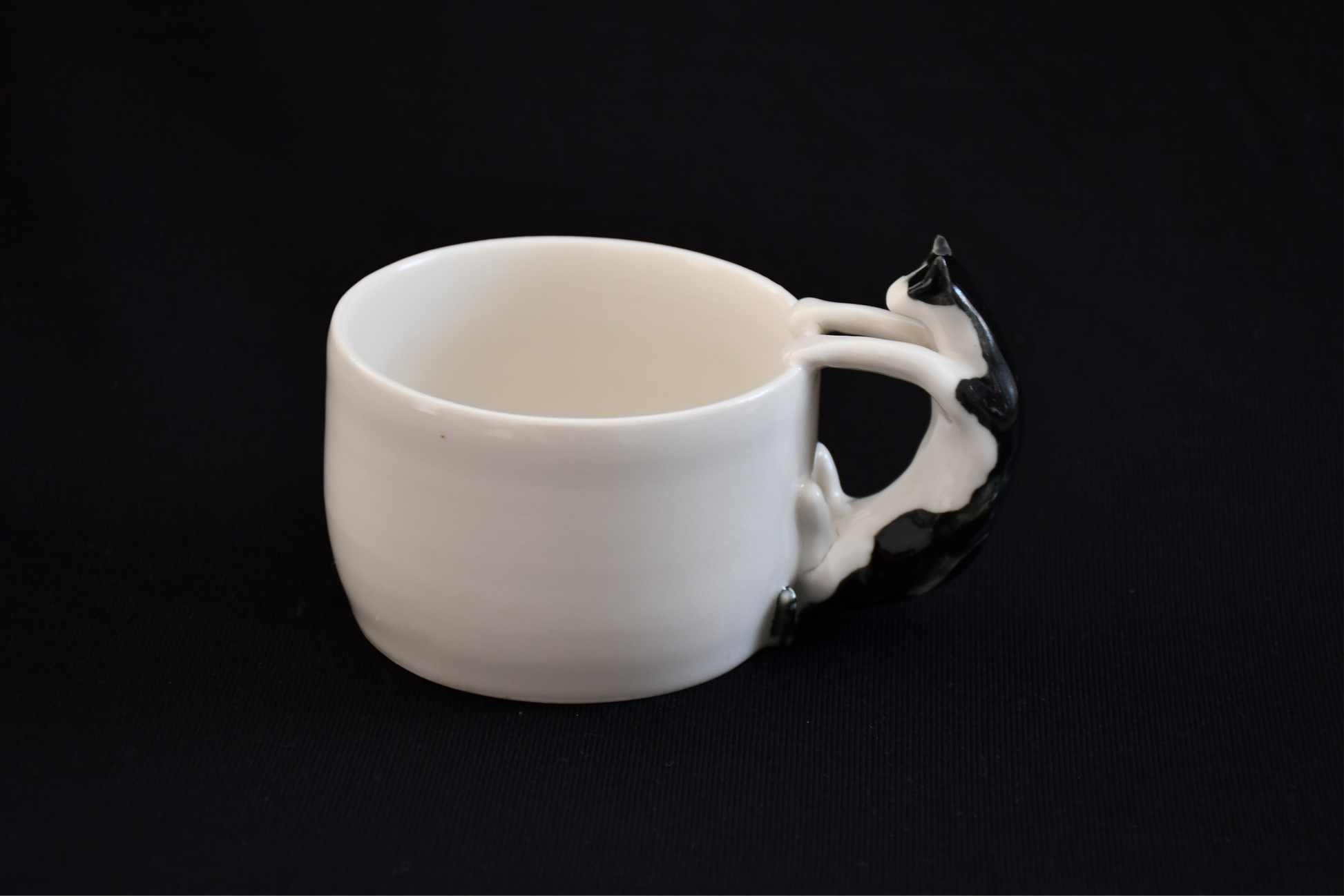 Cat Cup with Cow Cat Handle