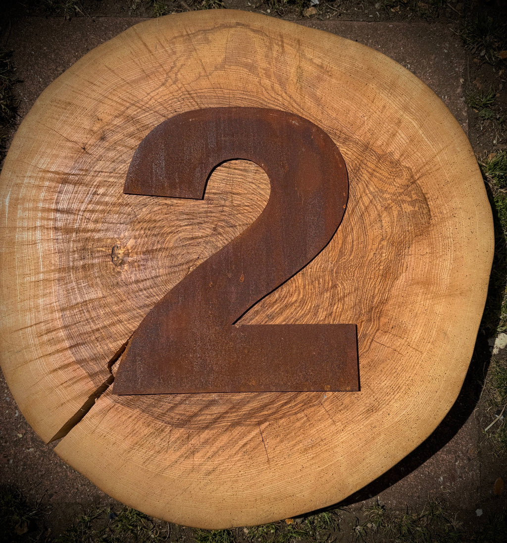 12 Inch Rusty Metal Letters A-Z 0-9