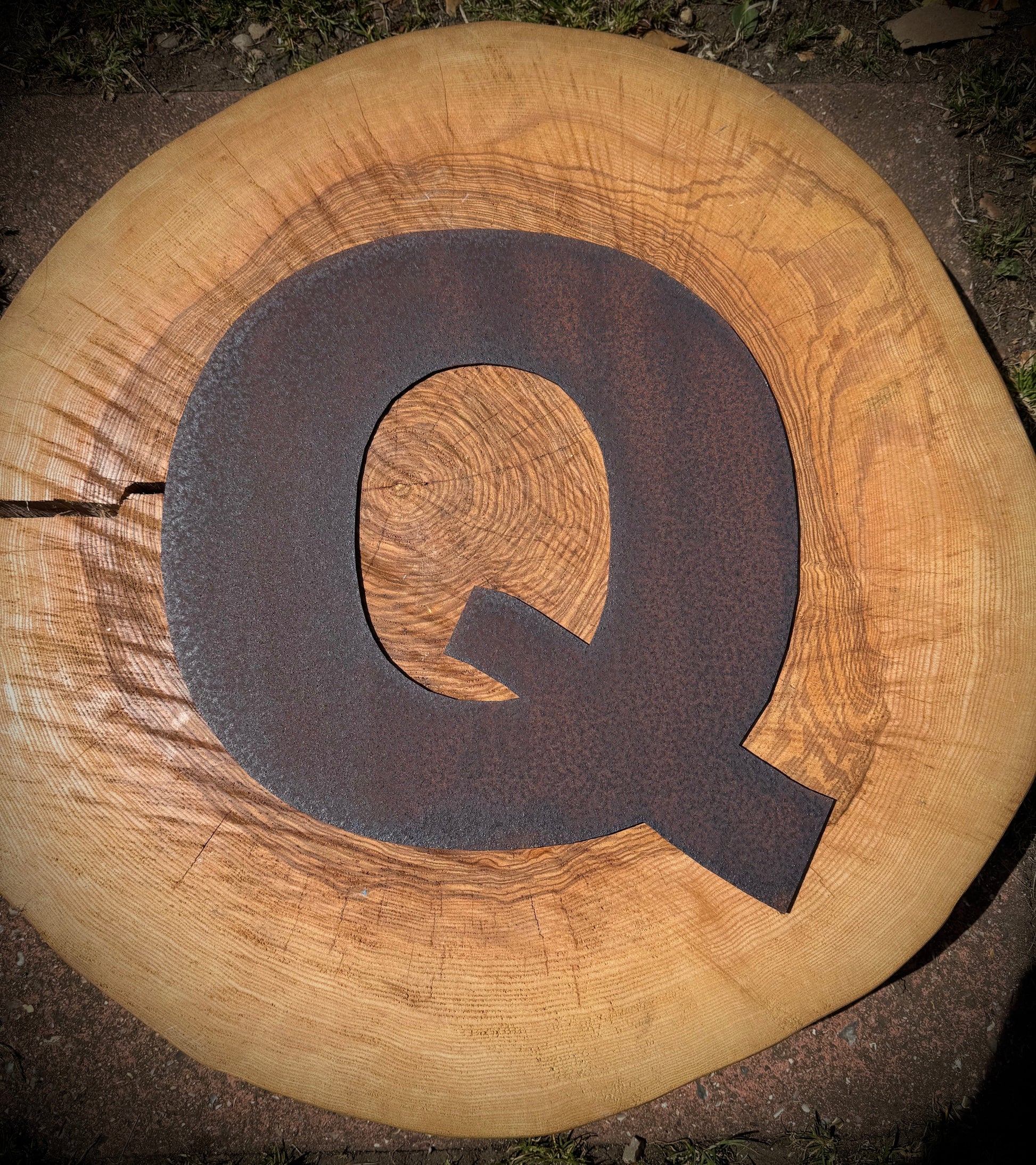 12 Inch Rusty Metal Letters A-Z 0-9