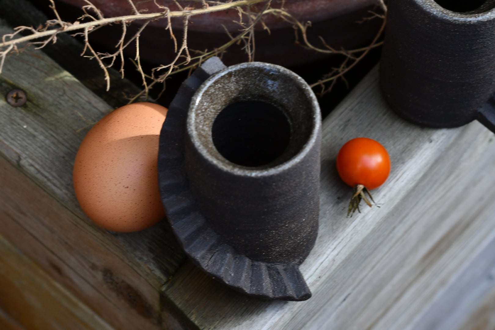 Stair series-Mid Night spiral staircase egg cup