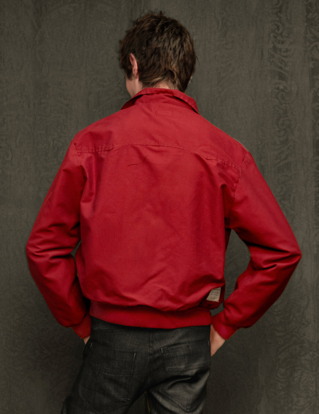 Classic Red Harrington Jacket