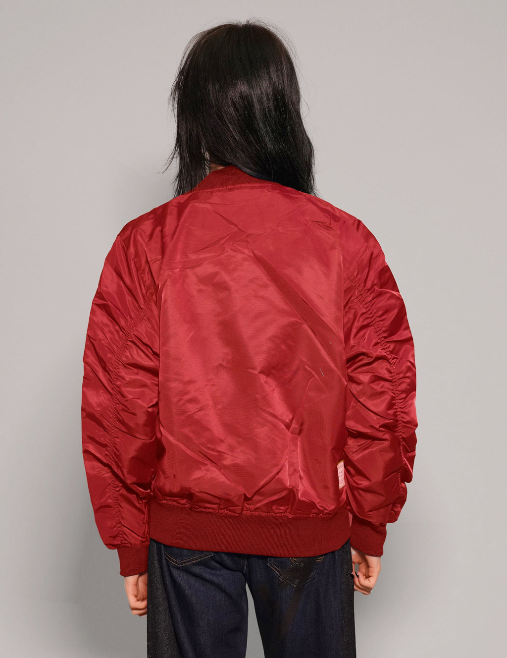 Red Lightweight Bomber Jacket Vintage