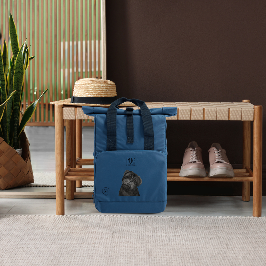 Pug or Snorty Potato Ethical Backpack for Pug Lovers Black