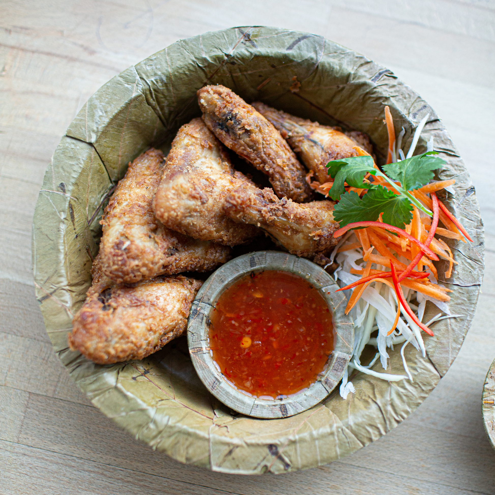 Mini Sal Leaf Sauce Pots 7cm Diameter