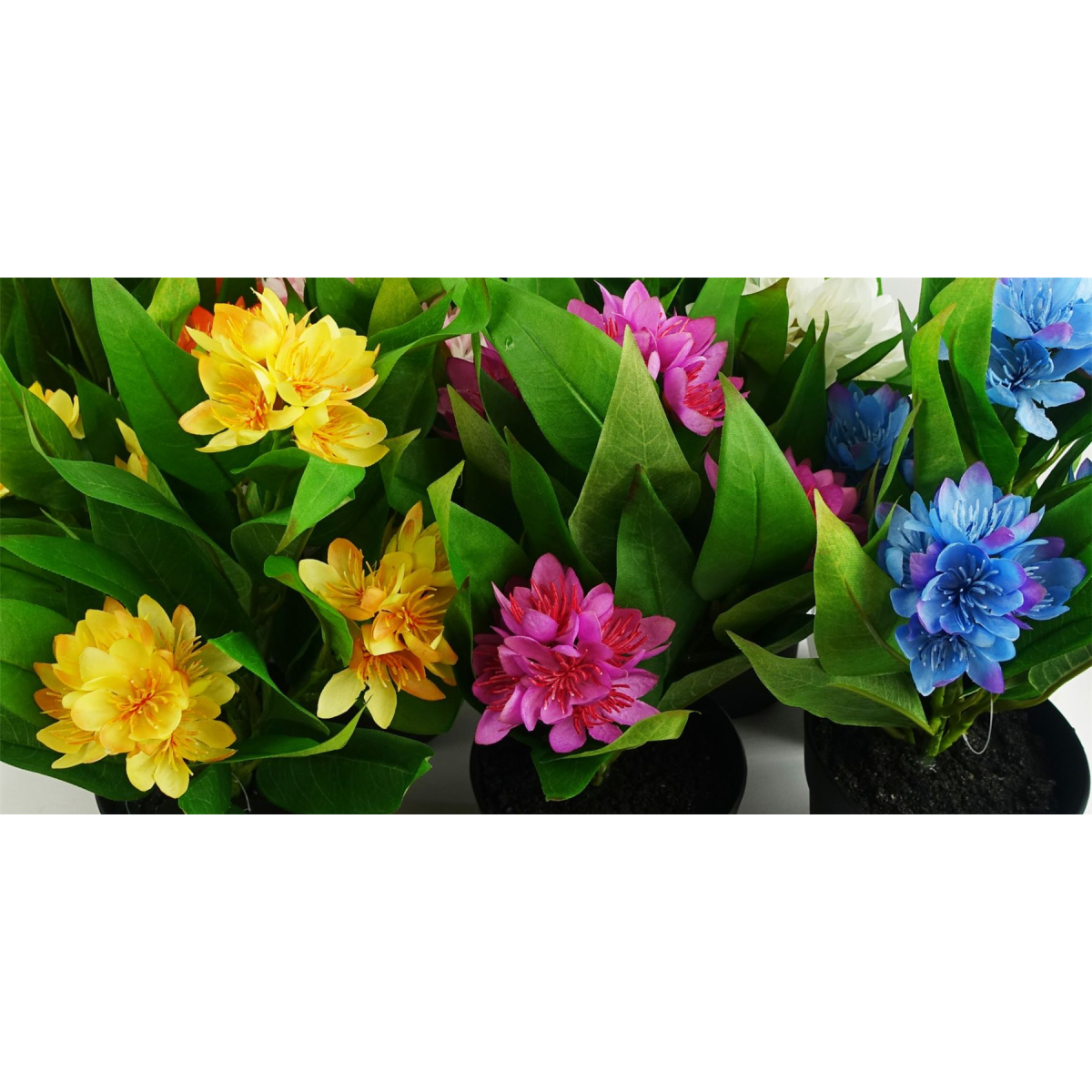 6 Piece Artificial Freesia Plant Set in Mixed Colours