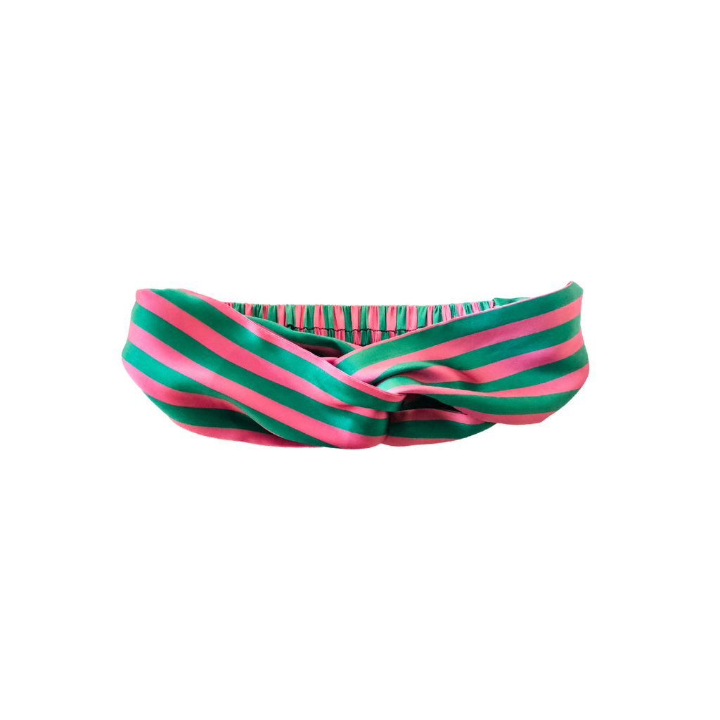 Flamingo Stripe Silk Headband
