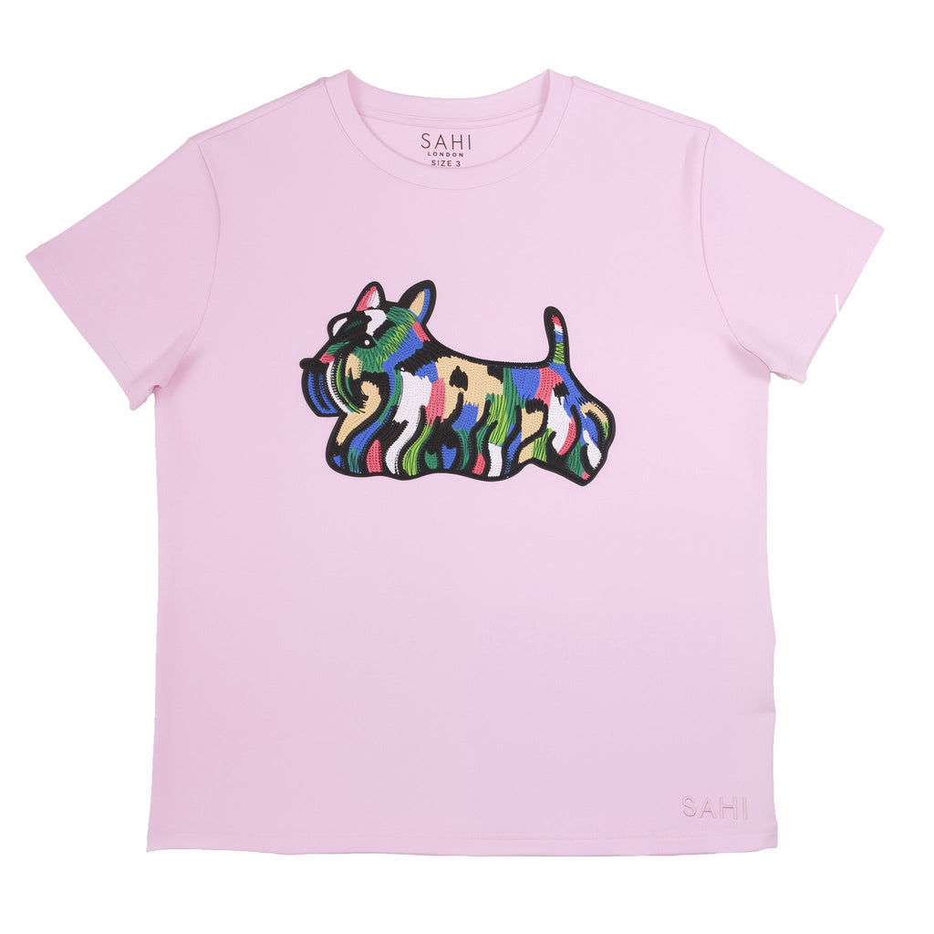 Cotton Doggy Printed and Embroidered T-Shirt