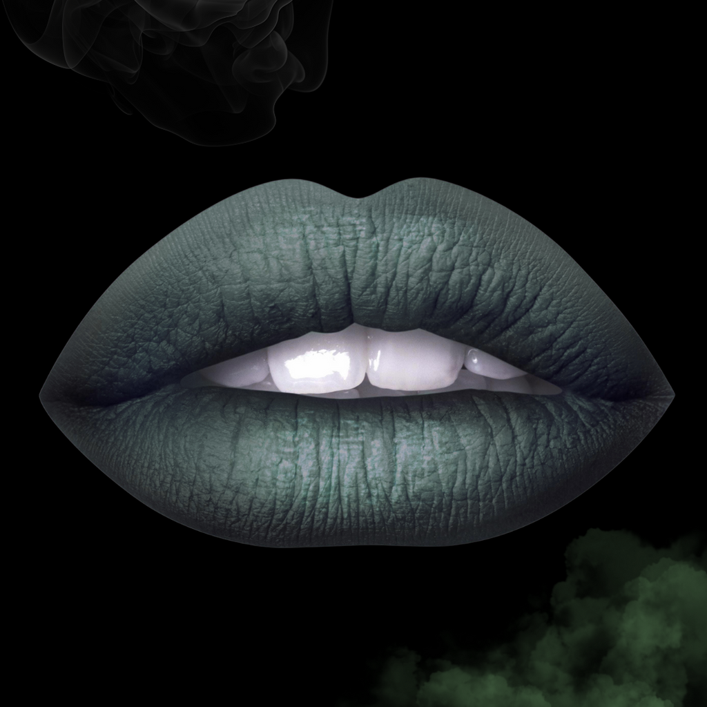 Earthly Metallic Liquid Lipstick in Deep Green