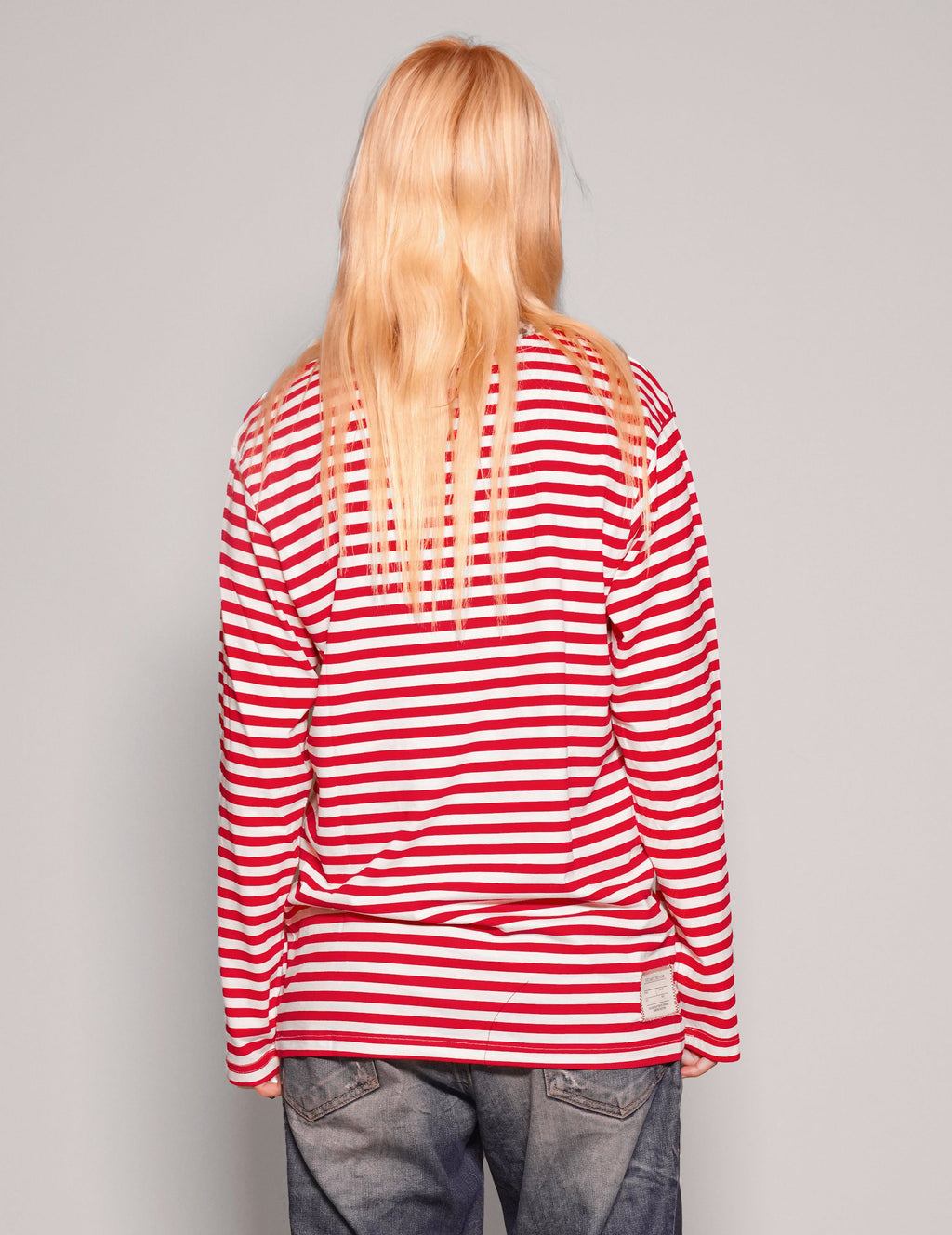 Vintage Red Stripe Long Sleeve T Shirt