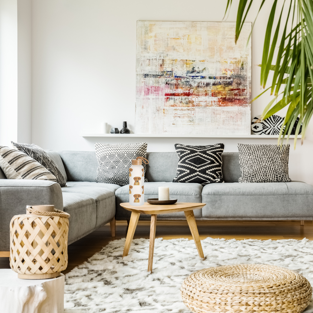 Stay Pawsitively Hydrated Glass Water Bottle