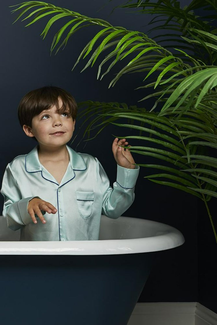 Glacier Silk Pyjama Set for Boys