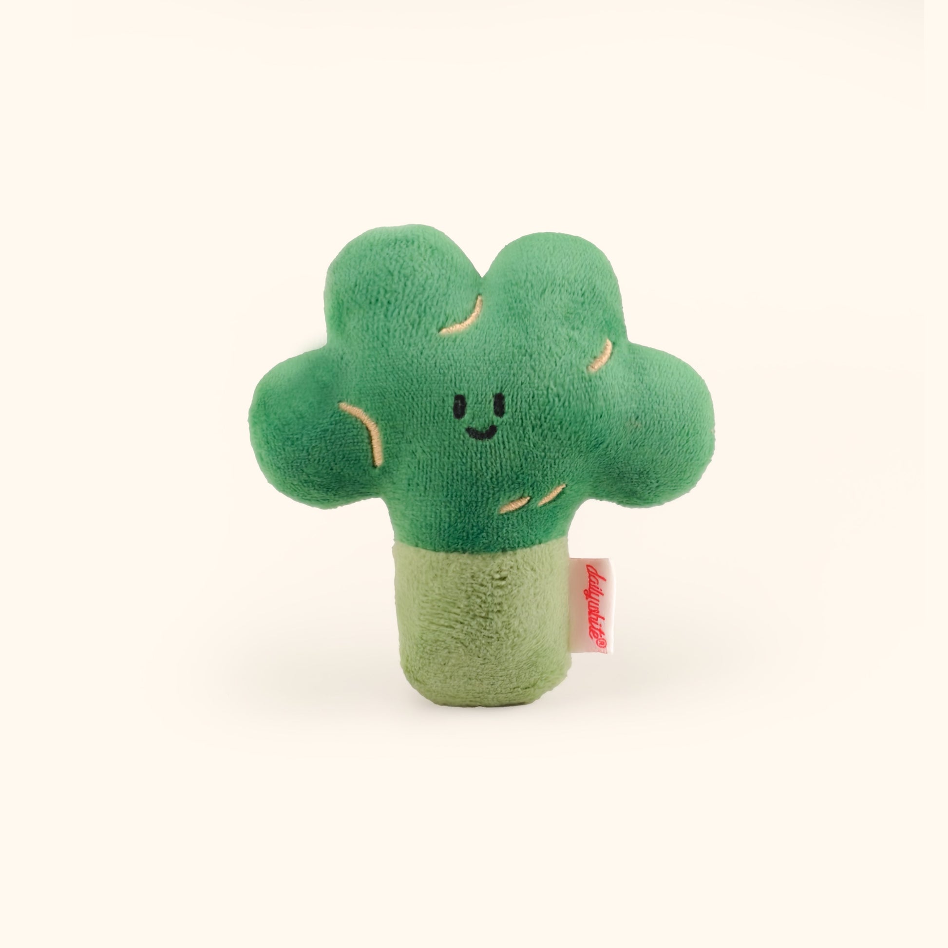 Broccoli Plush Bag Charm in White