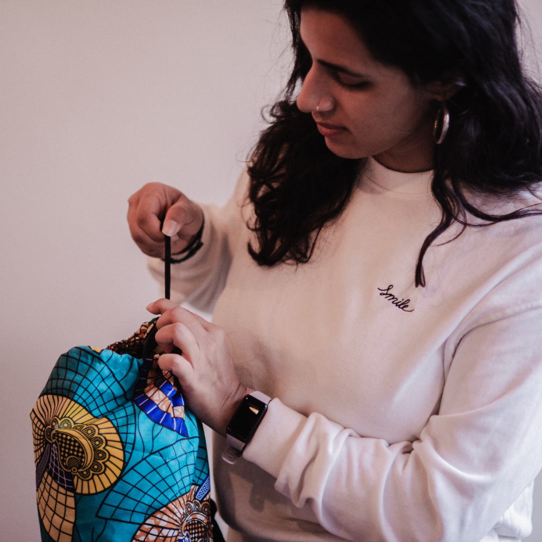 Yoga Bag Nautilus Sky Blue Seashells