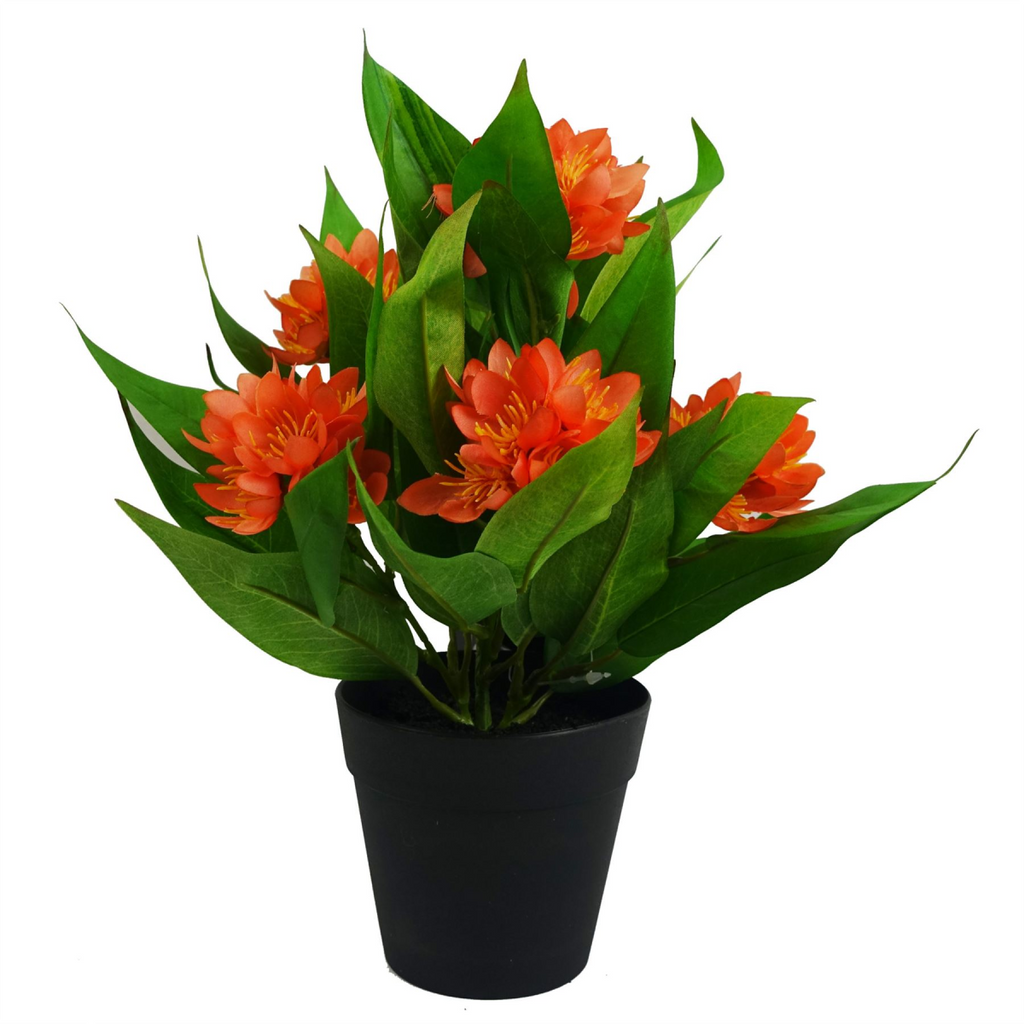 3 Pack Artificial Freesia Plants in Pink Orange and Yellow 18cm
