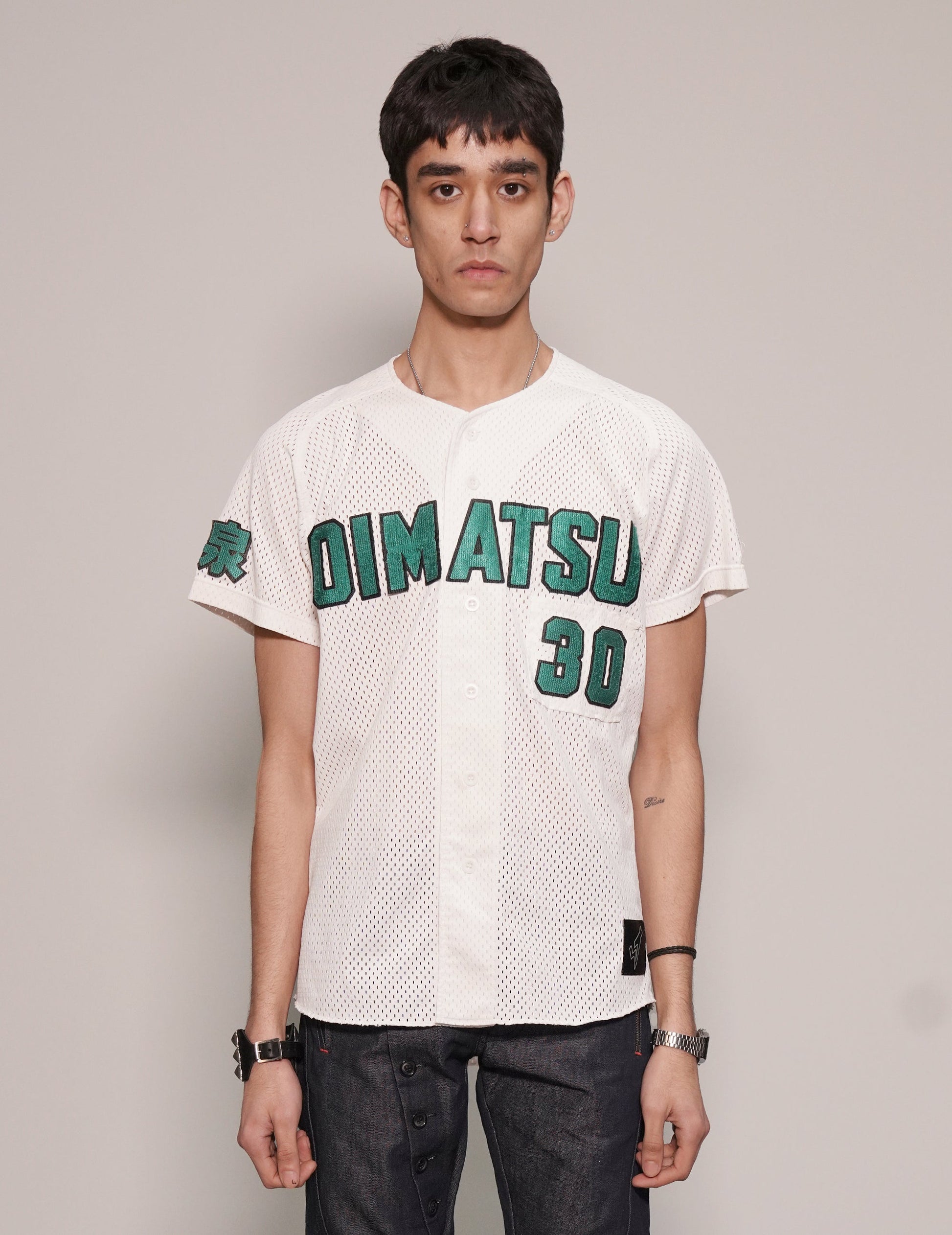Vintage Japanese Pinstripe Baseball Jersey