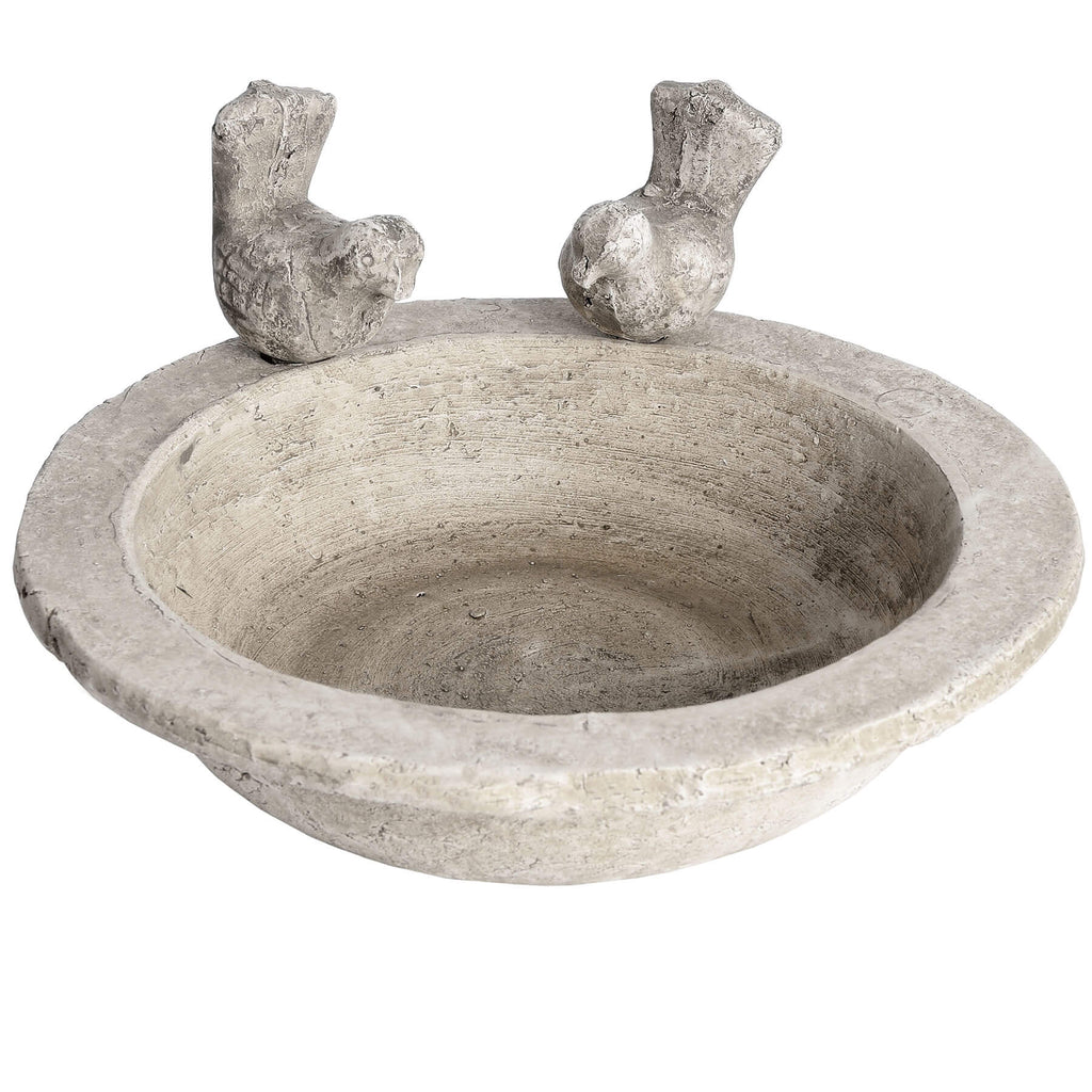 Weathered cream stone-effect bird bath with natural texture, 24cm wide, for garden wildlife and rustic decor  

**  
- **Keywords included:** stone-effect bird bath, weathered, cream, natural texture, garden wildlife, rustic decor  
- **Clear description:** Visually conveys the aged appearance, color, size, and purpose  
- **SEO & accessibility optimized:** Prioritizes key product attributes without redundancy by sostter at brixbailey.com