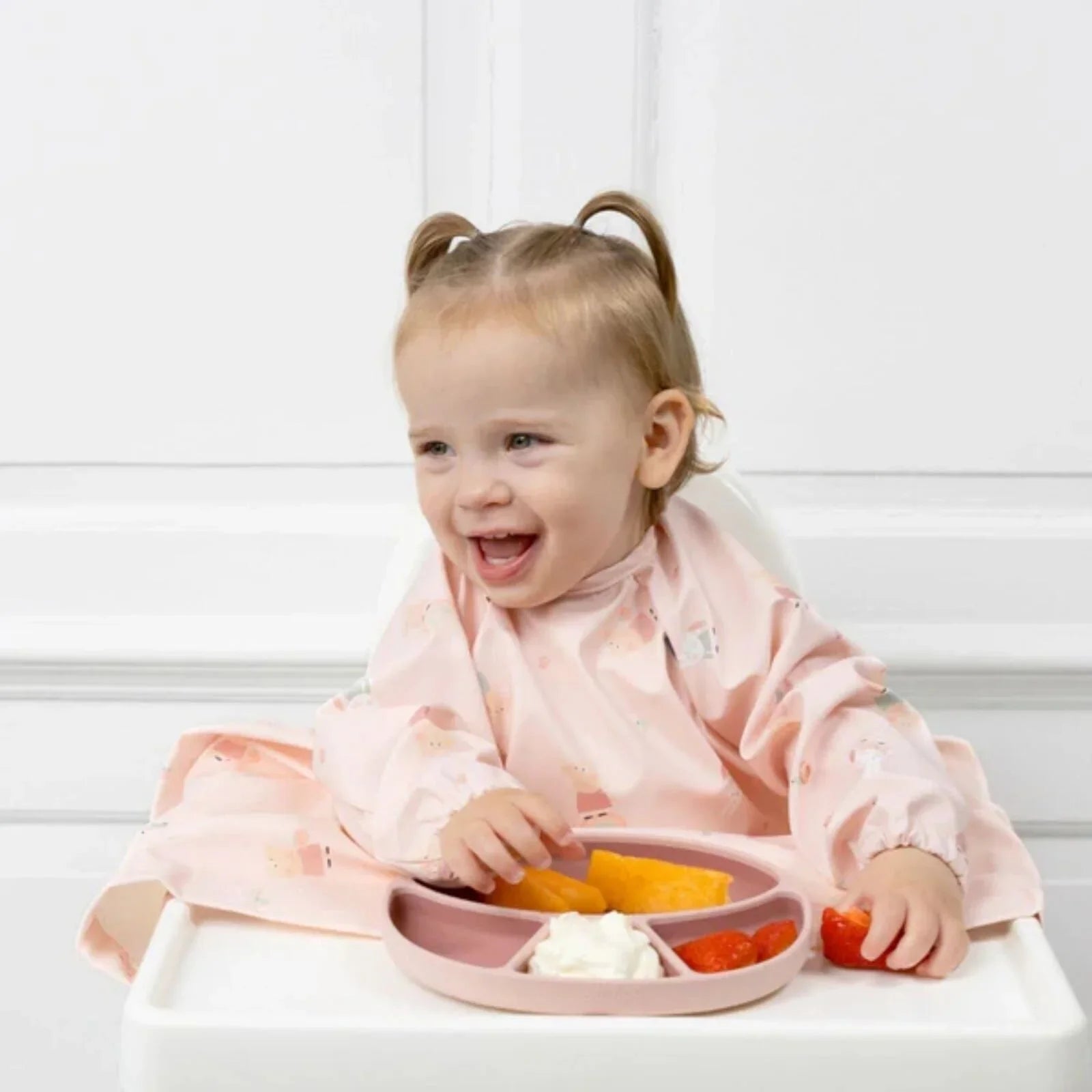 Silicone Suction Divider Plate in Blush